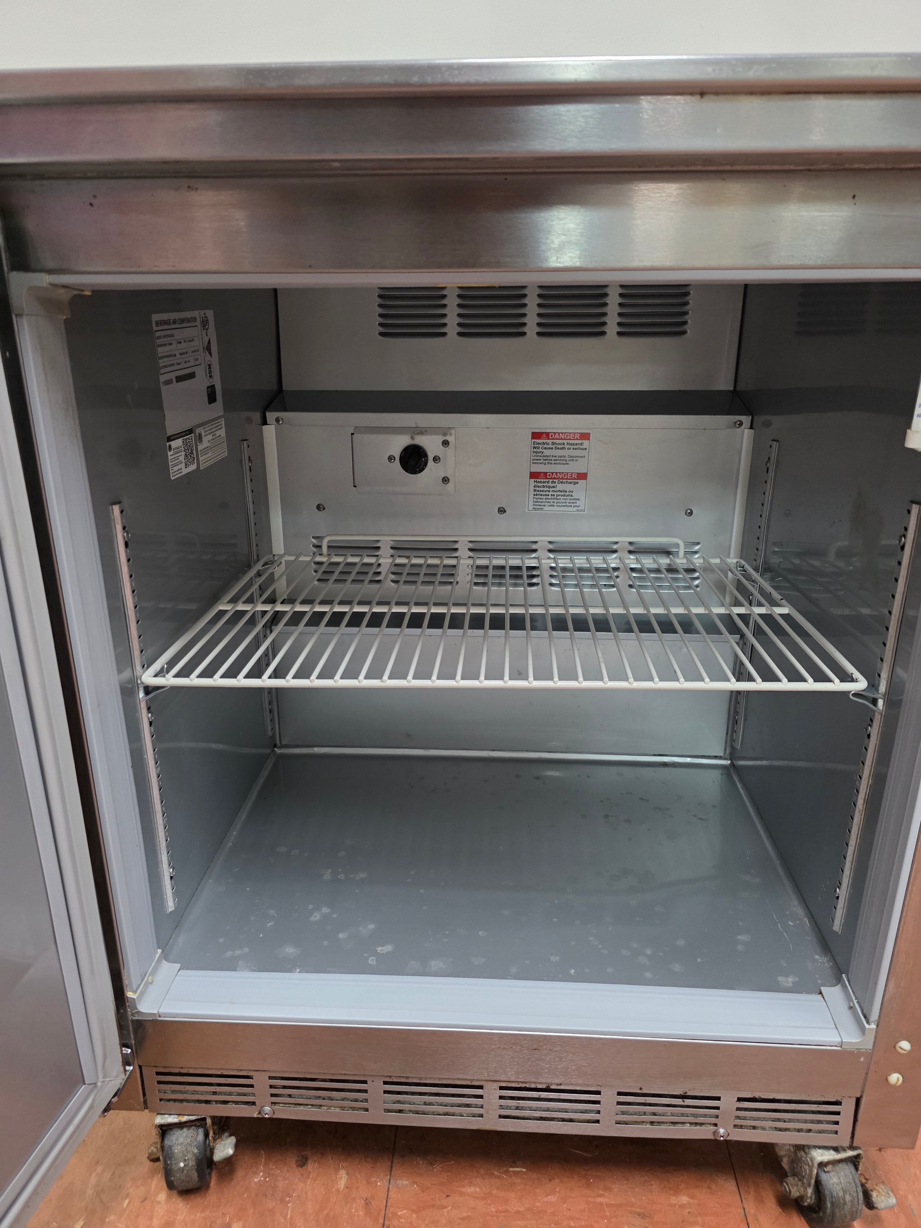 Used 27" Beverage-Air WTF27A-24-23 Stainless Compact Worktop Freezer 120V - SU