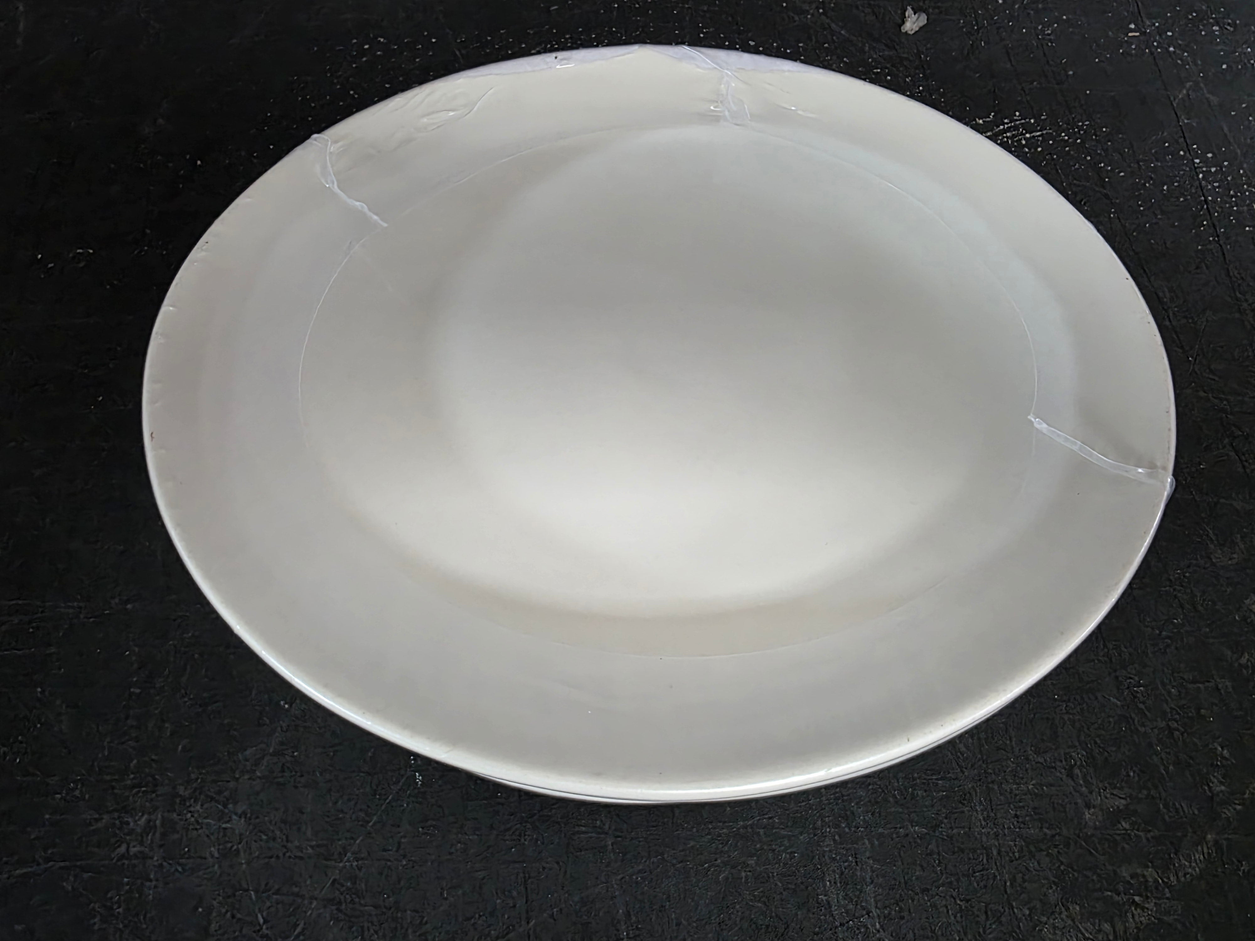 6 Unused Tuxton VEH-104 10 1/2" x 9" Eggshell Oval Coupe China Platter Plates - TH3