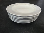 6 Unused Tuxton VEH-104 10 1/2" x 9" Eggshell Oval Coupe China Platter Plates - TH3