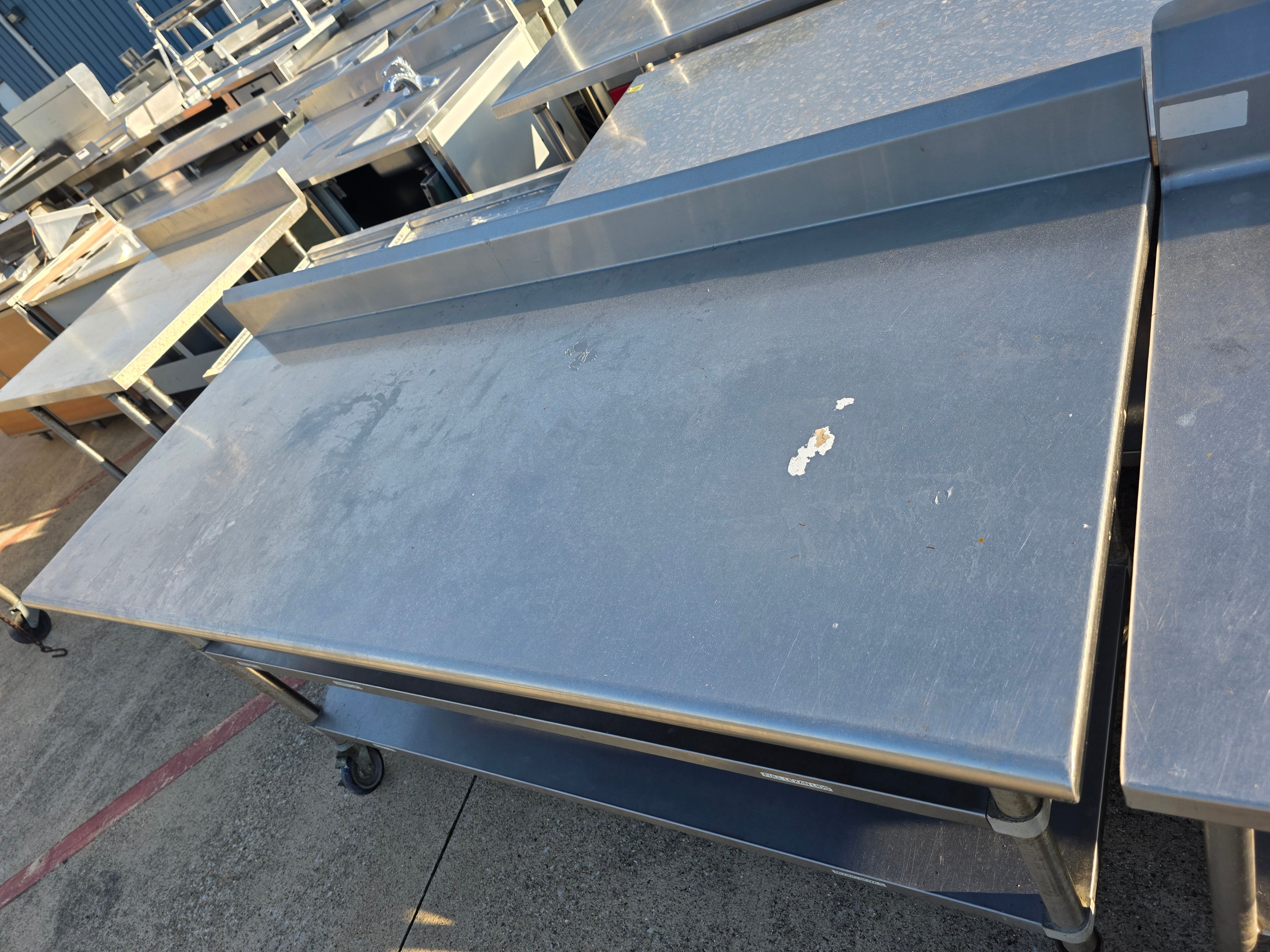 Used 72"X 30"X 35" Stainless Steel Table with Casters - SS363