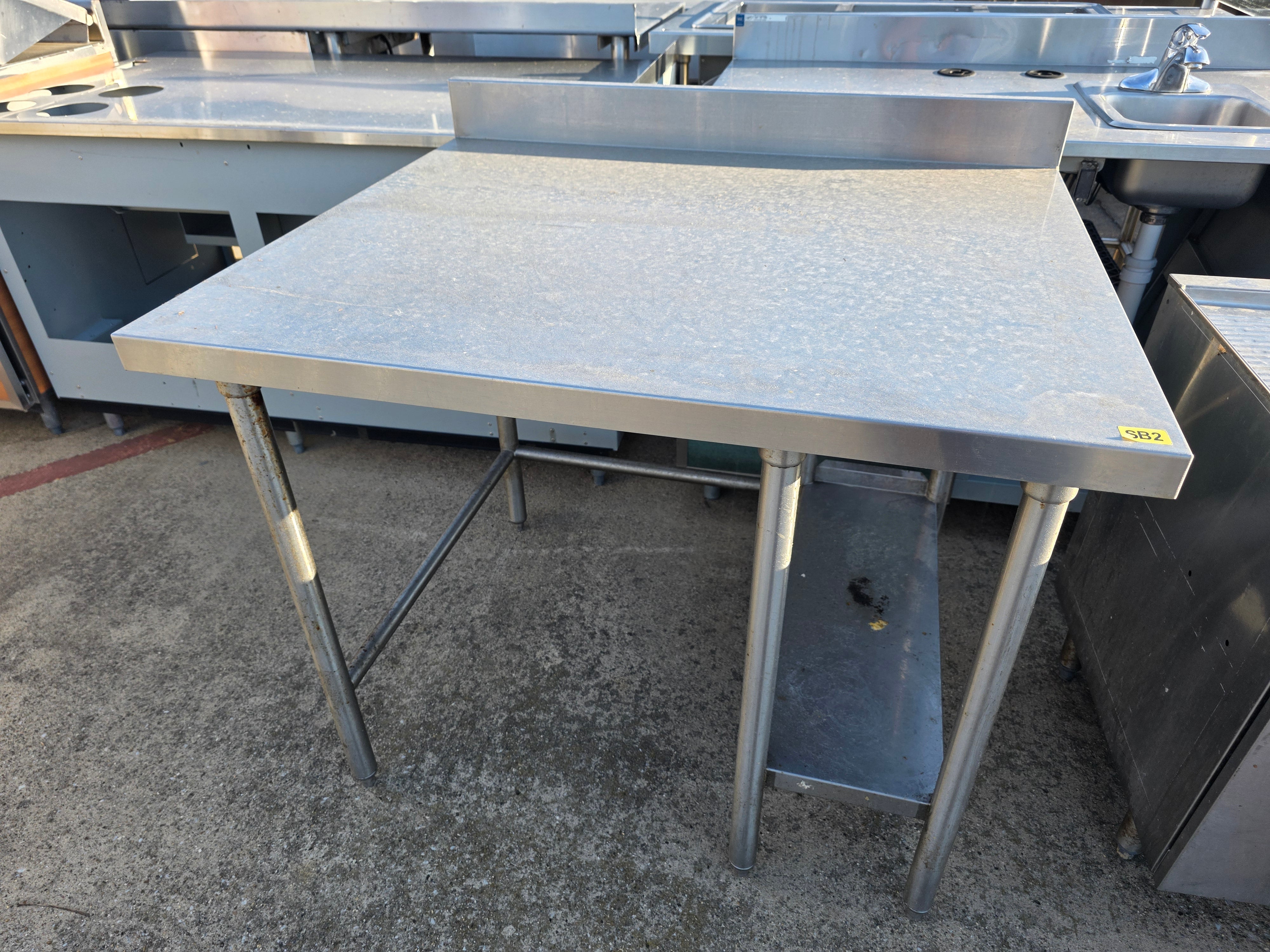 Used 42"W X 36"D X 34H" Stainless Steel Table  - SB2 - SS364