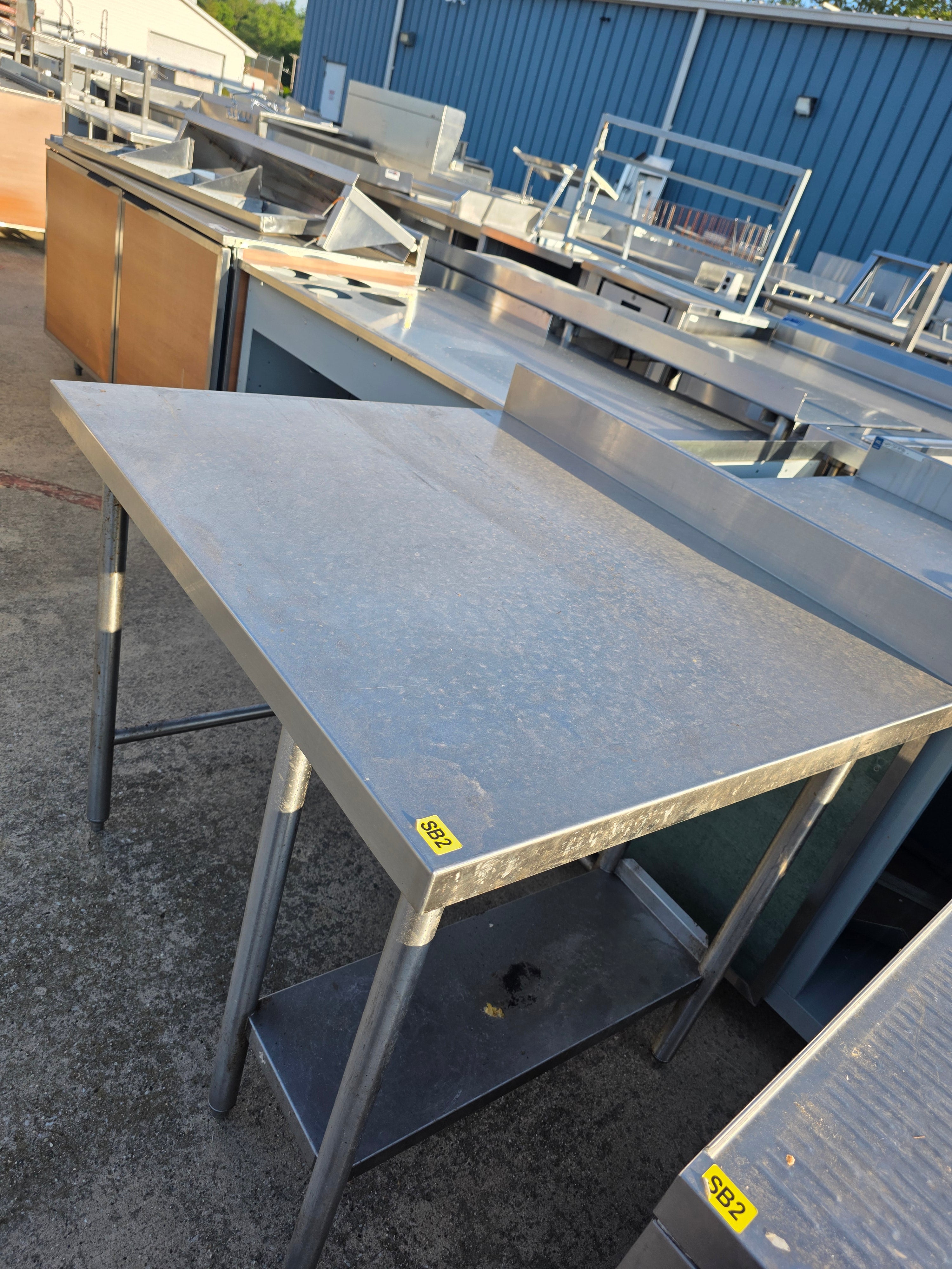 Used 42"W X 36"D X 34H" Stainless Steel Table  - SB2 - SS364