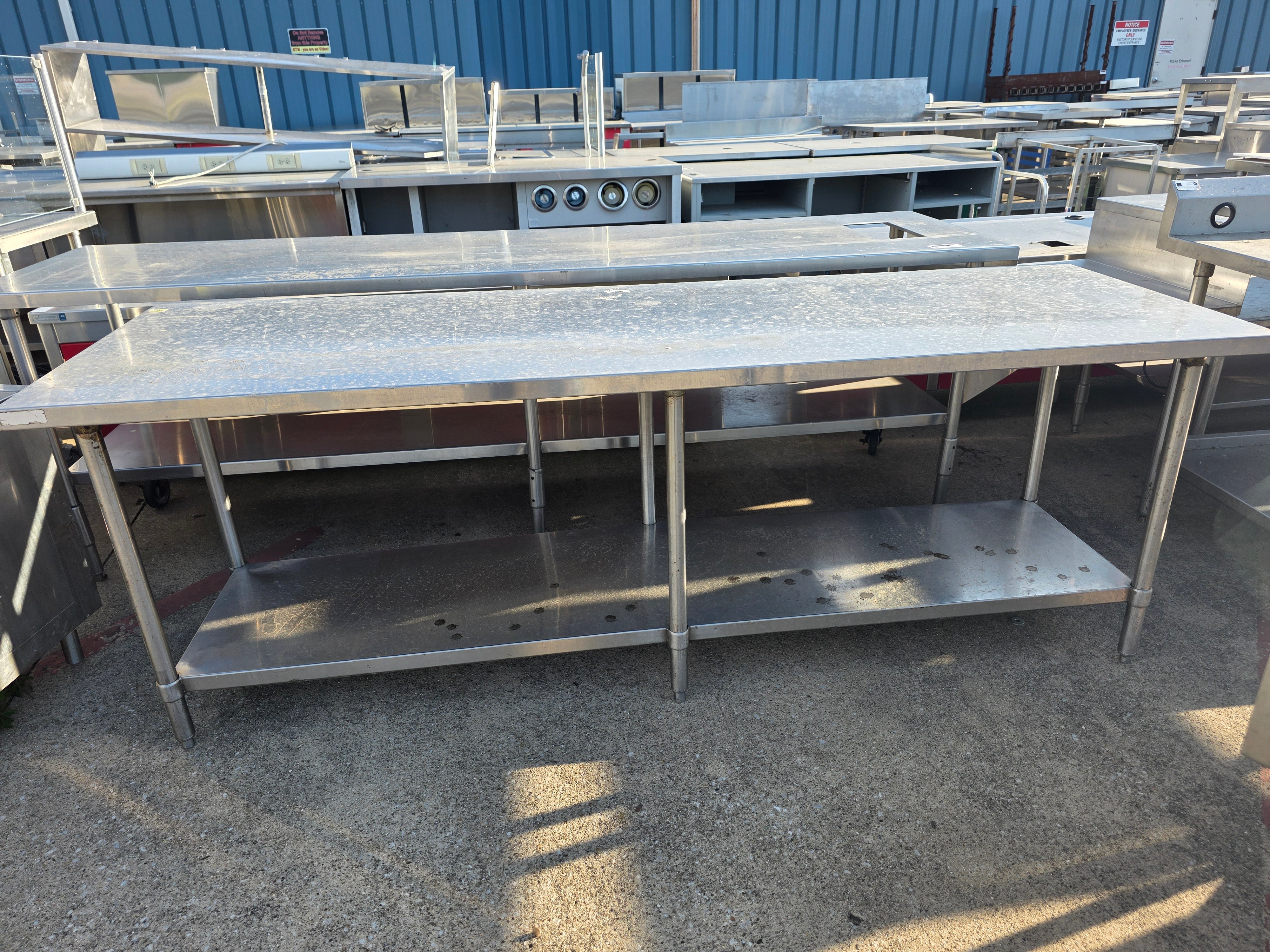 Used 96"W X 30"D X 34.5H" Stainless Steel Table - SB2 - SS366