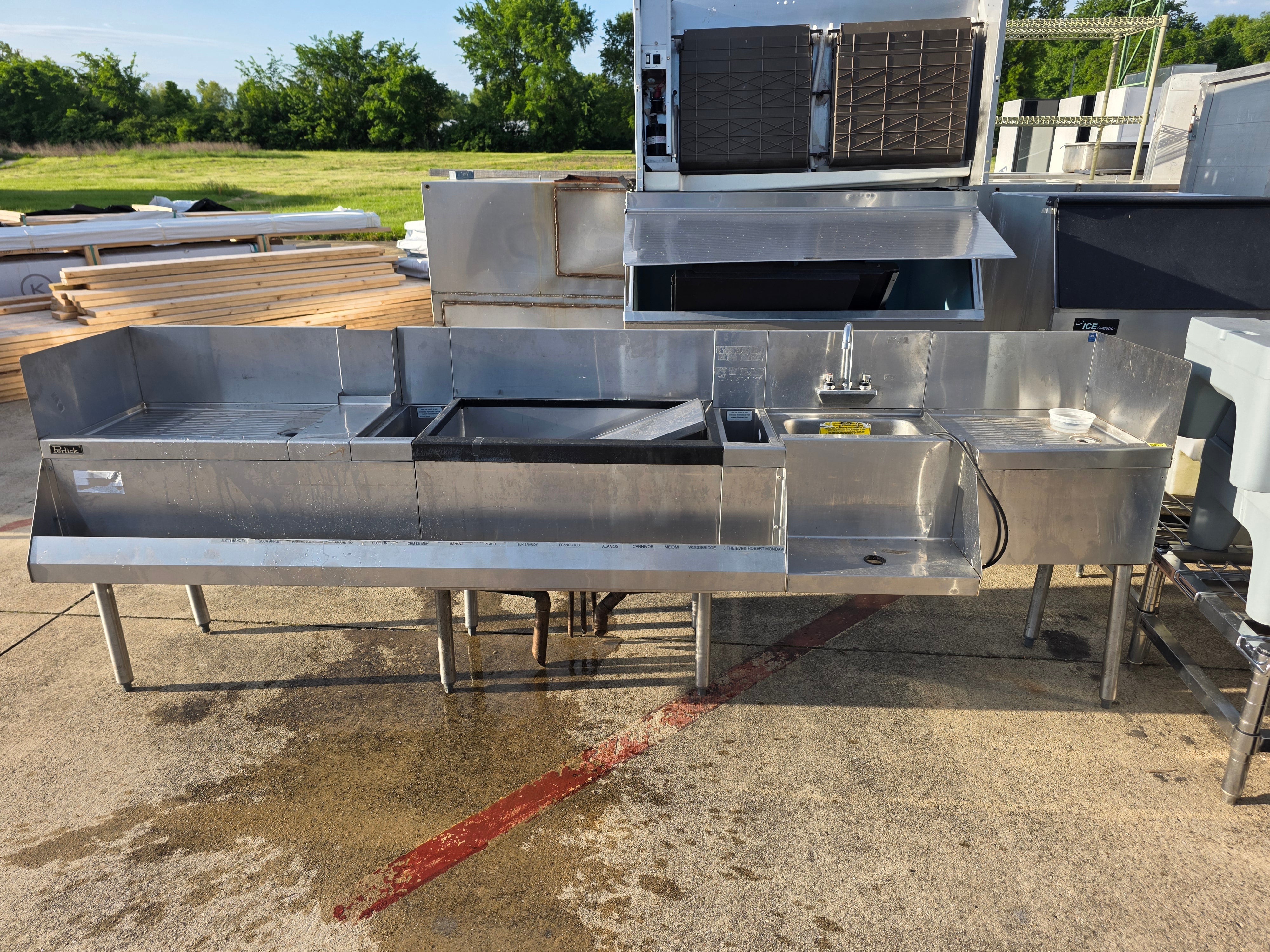 Used 108" Perlick Back Bar Undercounter sinc- SB2 - SS369