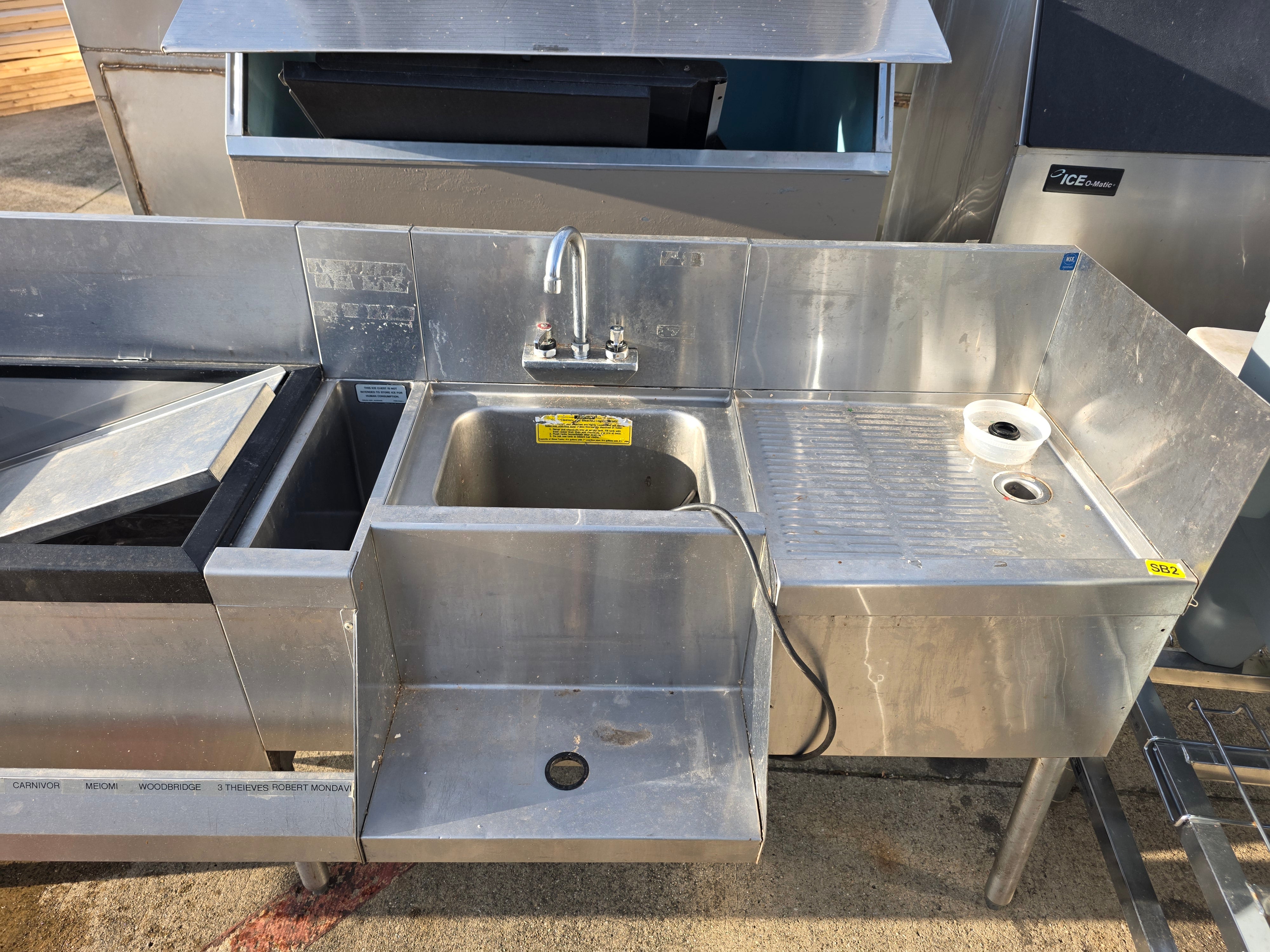 Used 108" Perlick Back Bar Undercounter sink - SB2 - SS369