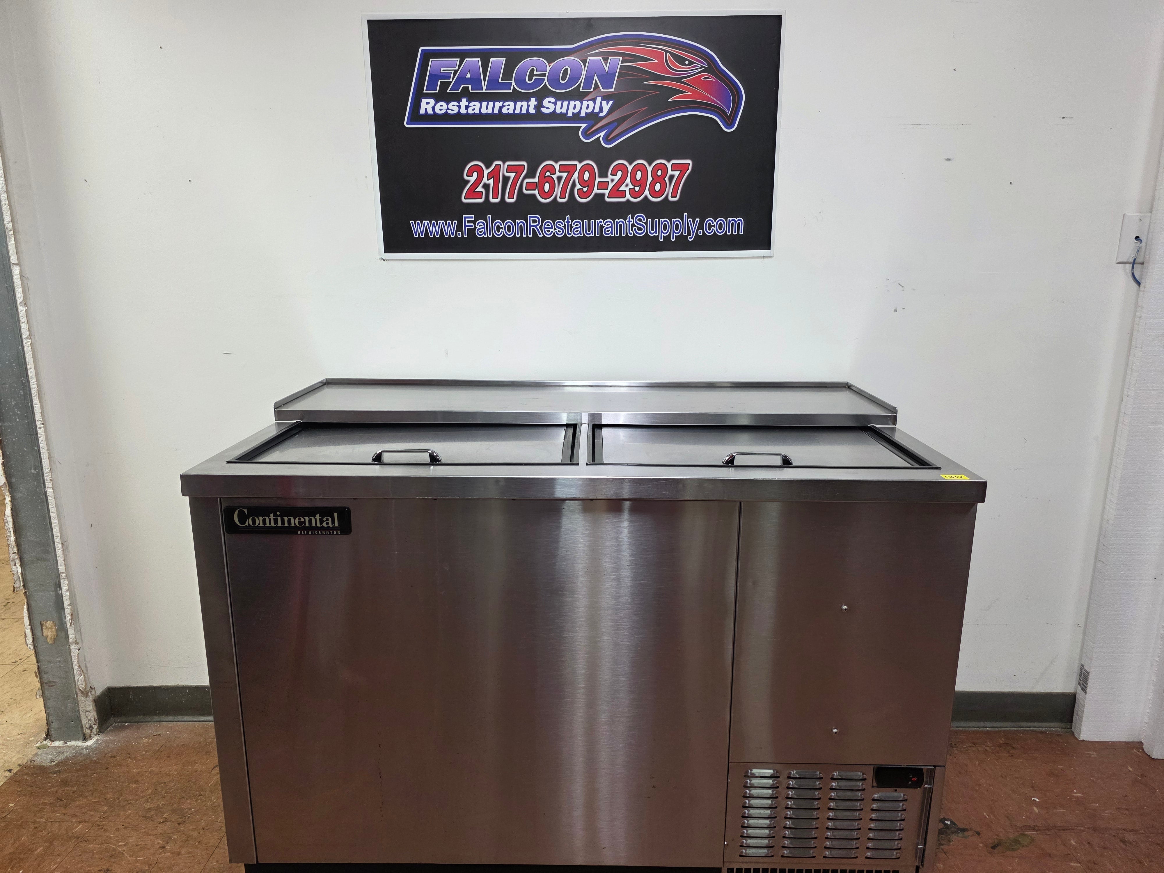 Used 50" Continental CBC50-SS Stainless Steel Bottle Bar Cooler - SB2