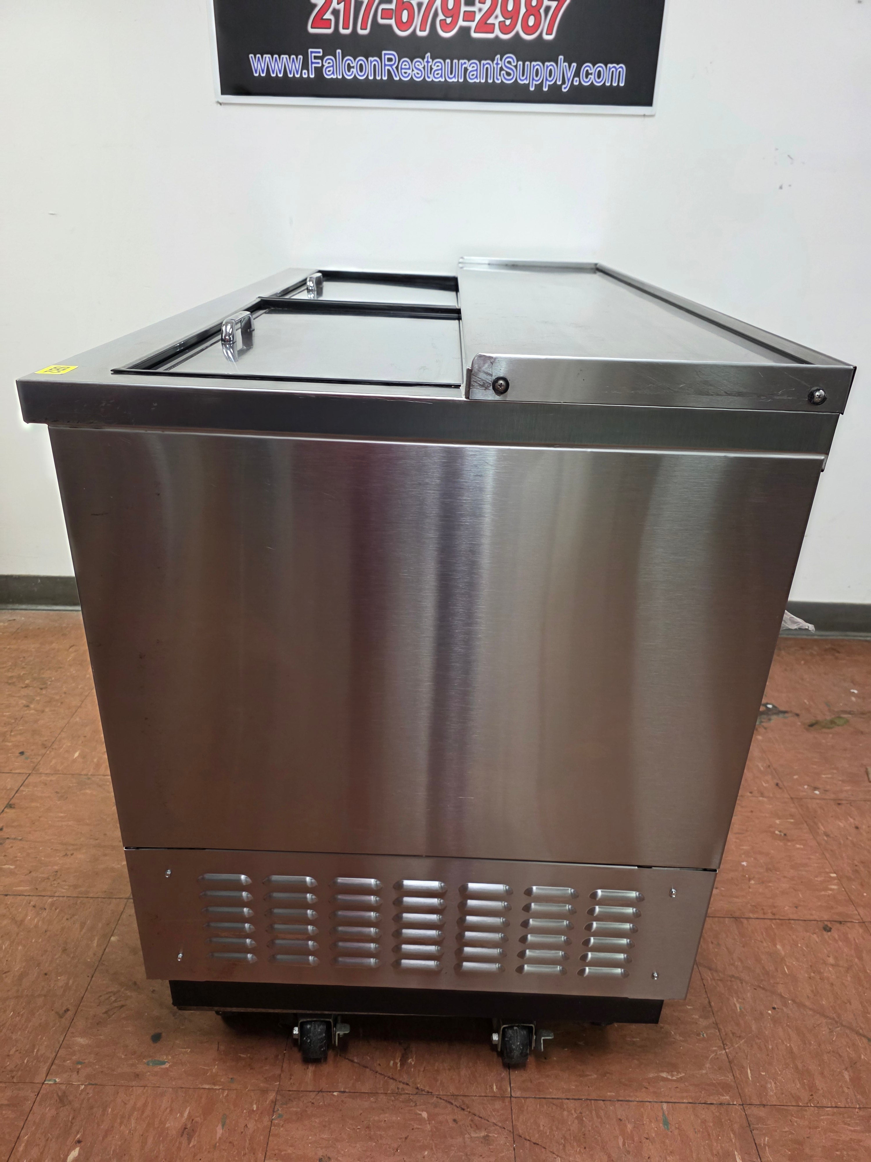 Used 50" Continental CBC50-SS Stainless Steel Bottle Bar Cooler - SB2
