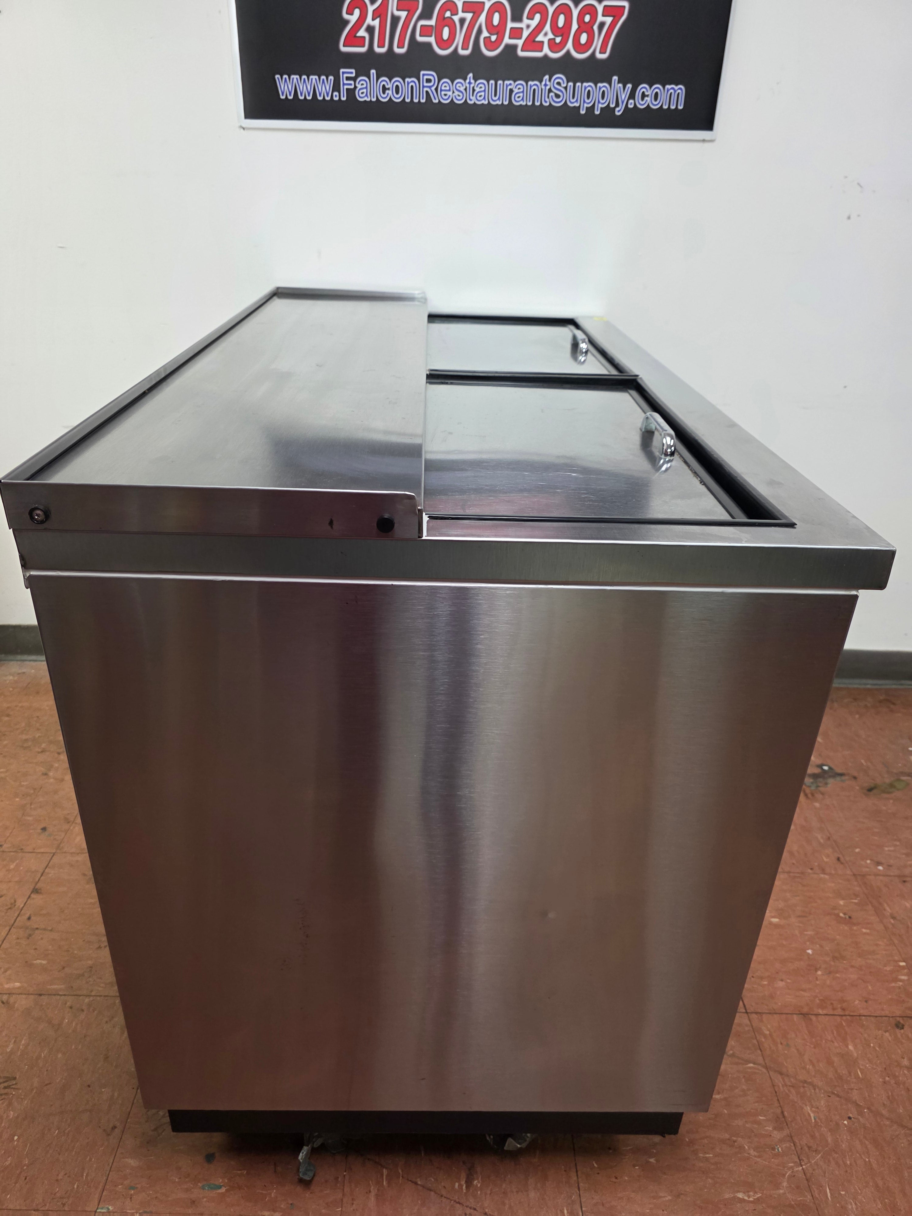 Used 50" Continental CBC50-SS Stainless Steel Bottle Bar Cooler - SB2