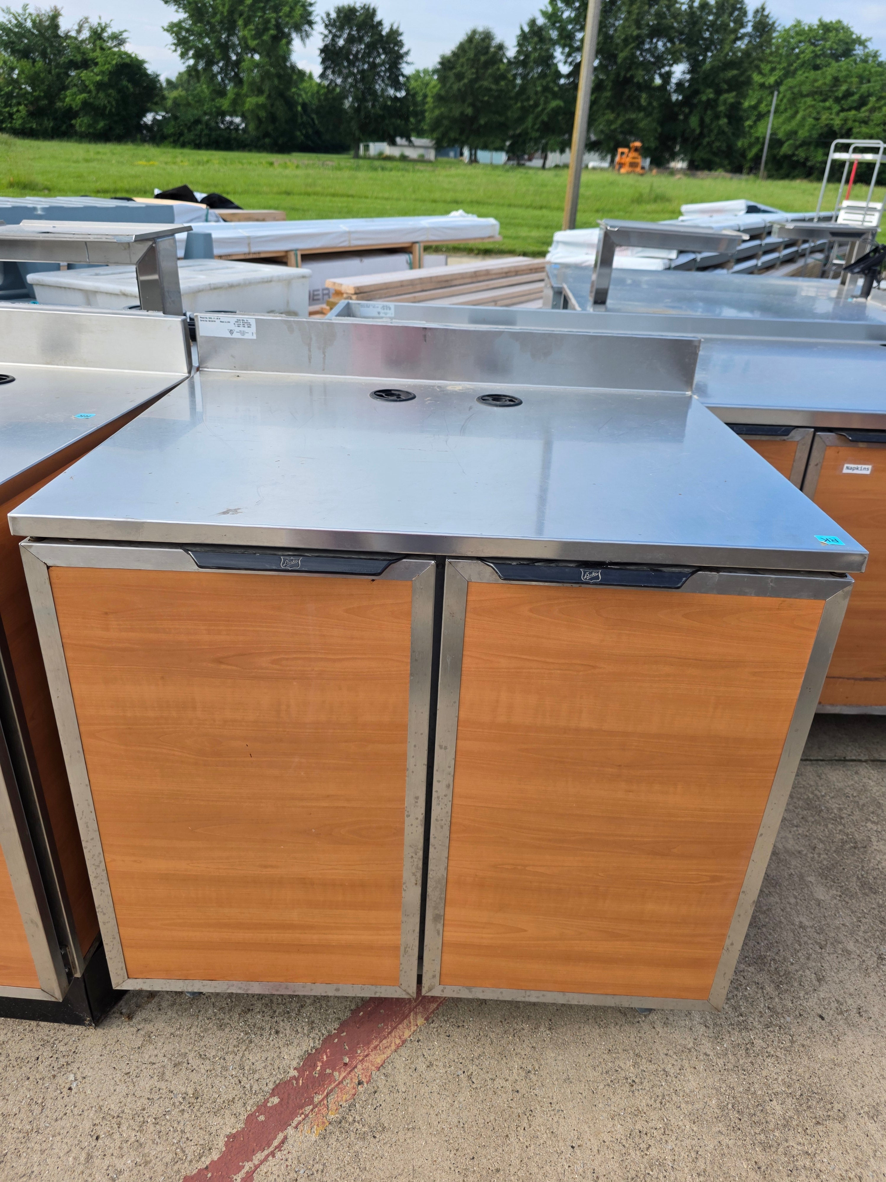 Used 36" x 29.5" Duke P-36 Stainless Top 2 Door Cabinet  - SS385 - RK