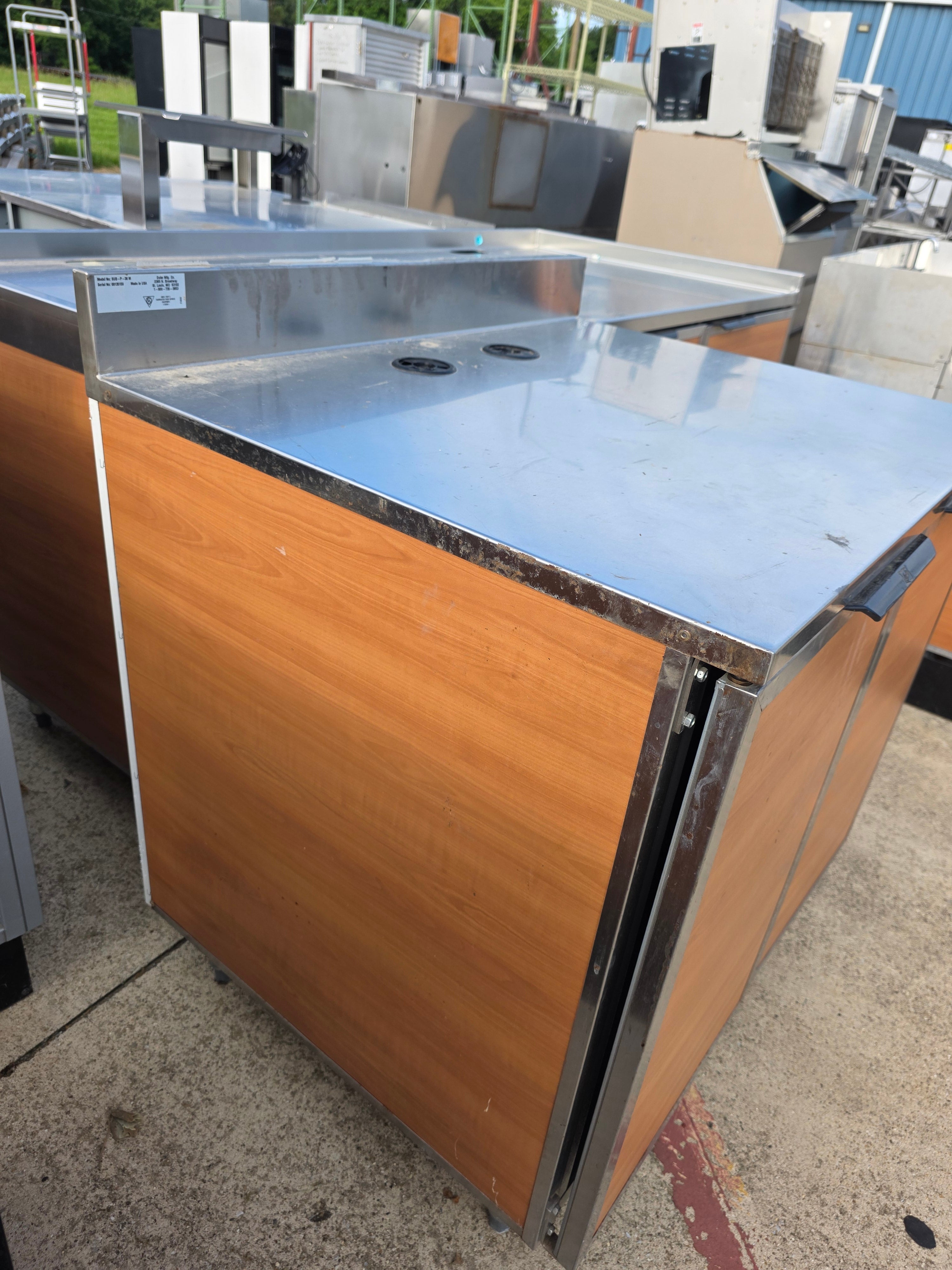 Used 36" x 29.5" Duke P-36 Stainless Top 2 Door Cabinet  - SS385 - RK