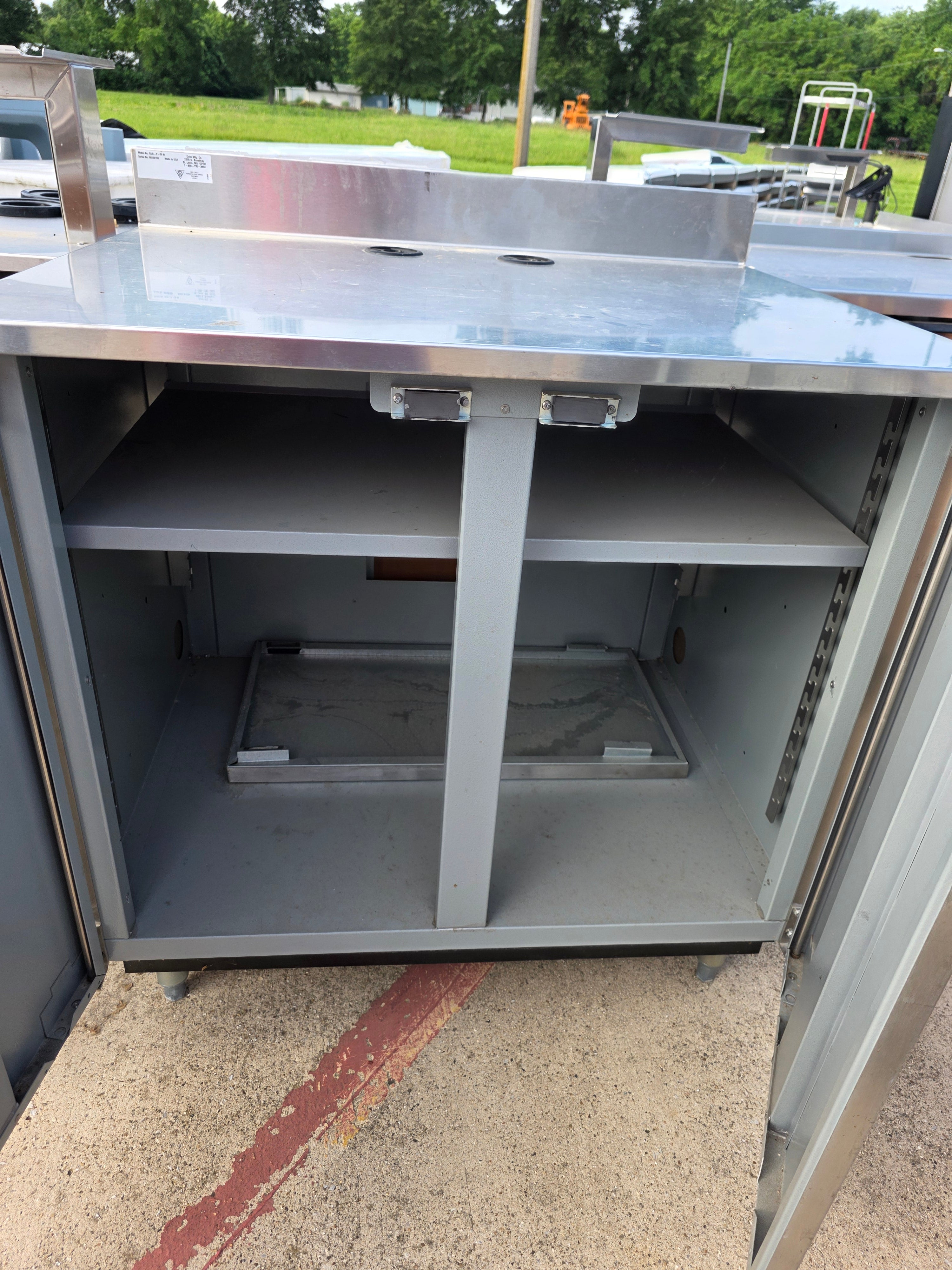 Used 36" x 29.5" Duke P-36 Stainless Top 2 Door Cabinet  - SS385 - RK