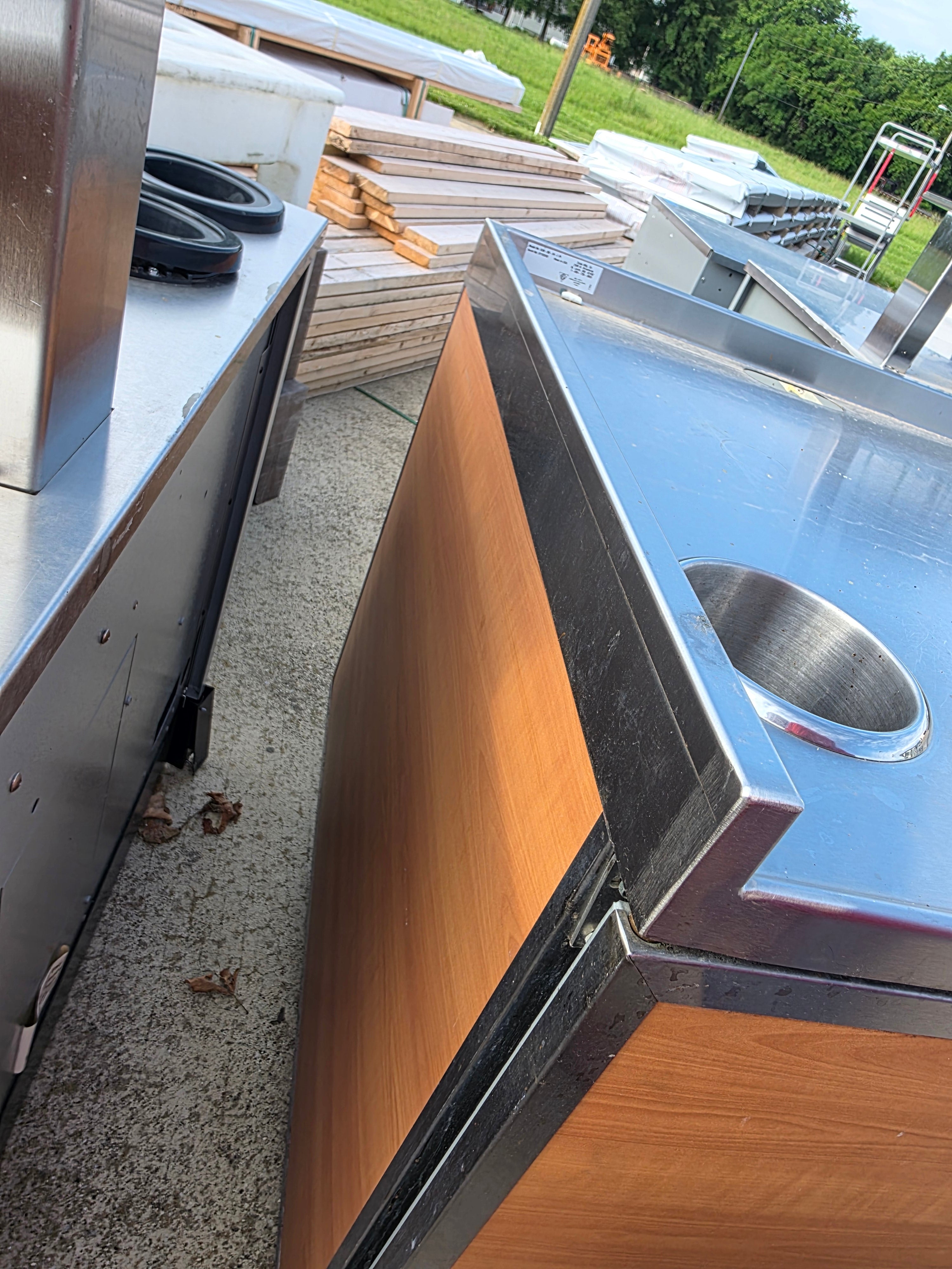 Used 84" x 38" Duke Stainless Top 4 Door Drink Station Cabinet - SS386 - RK