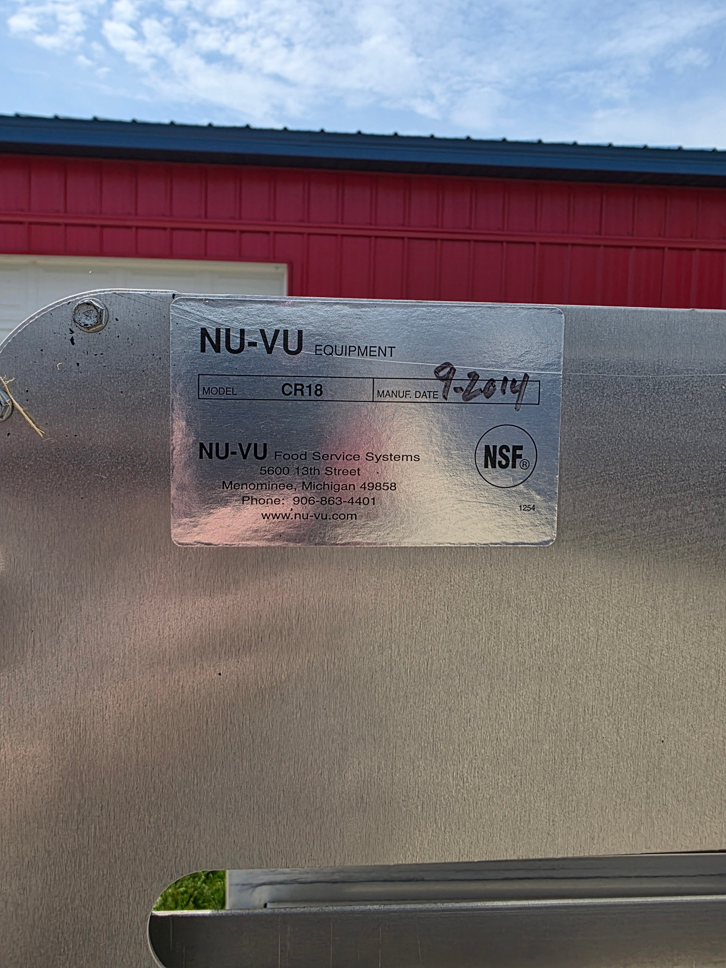 Used NU-VU CR18 22 Inch Bread Cabinet Non-insulated Aluminum - SS391 - RK
