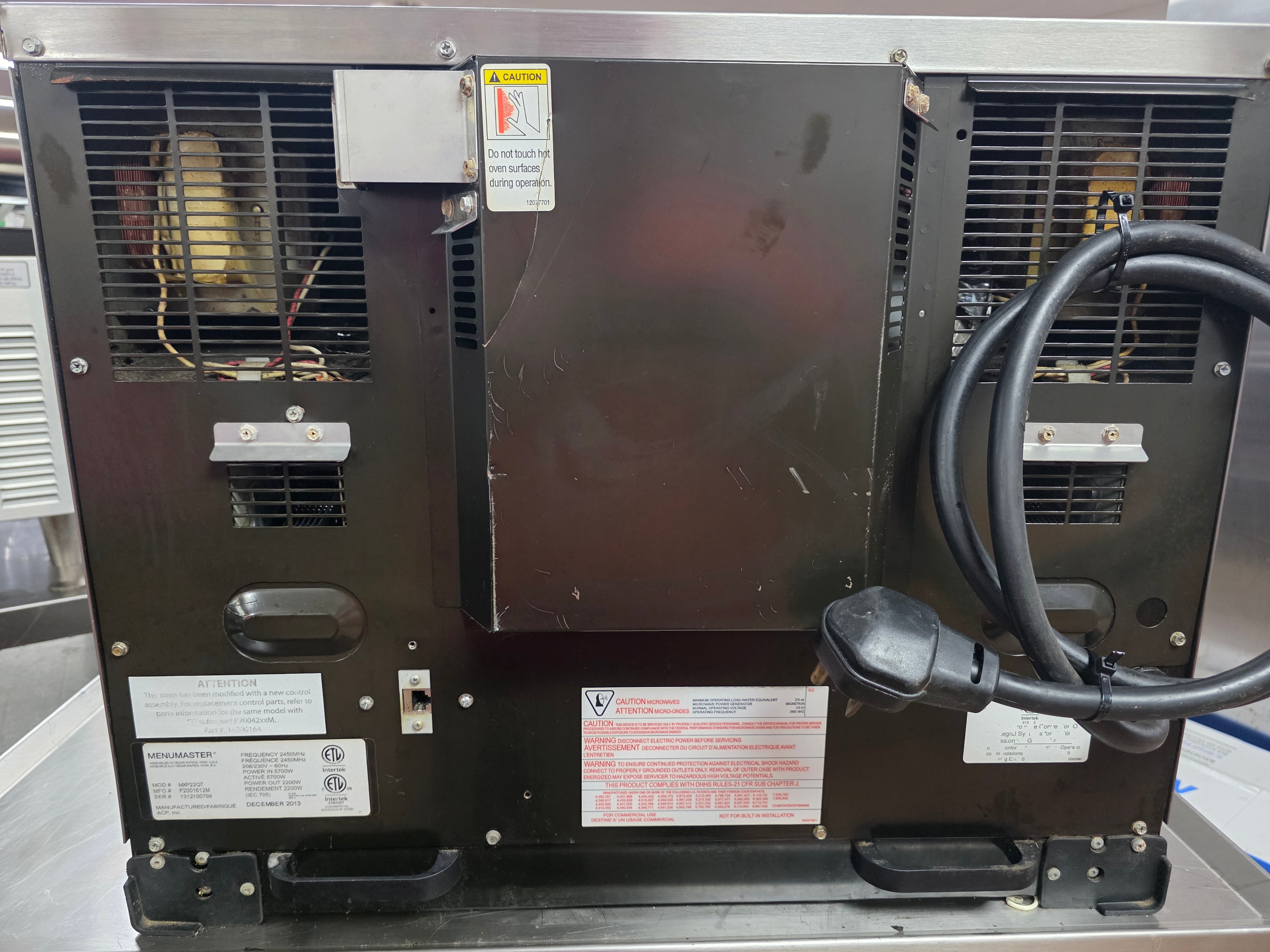 Used 2013 Amana Menumaster MXP22QT Accelerated Oven New Mags 220V