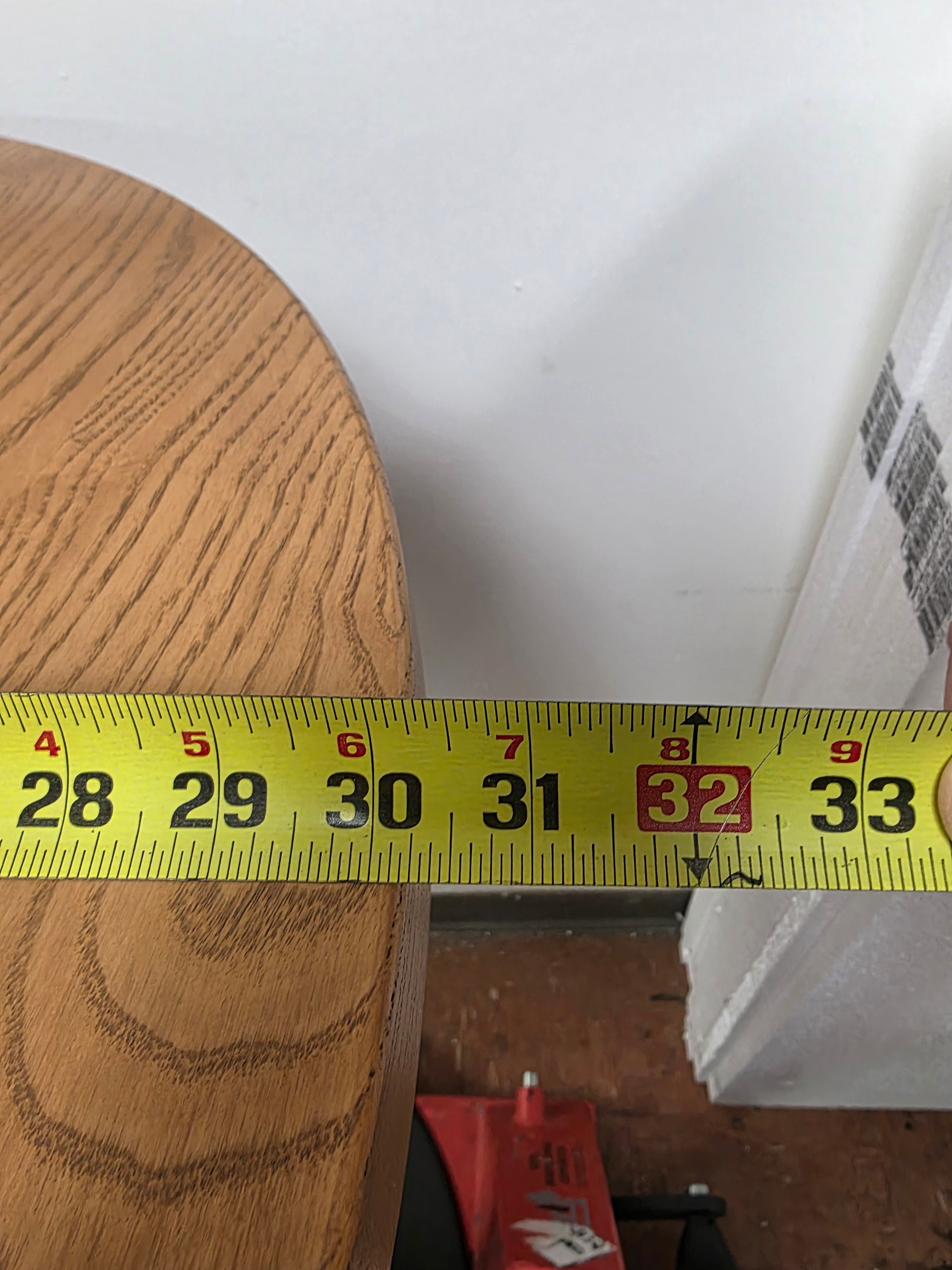 Used 30" Round Wood Bar Height Table with Base - FG9