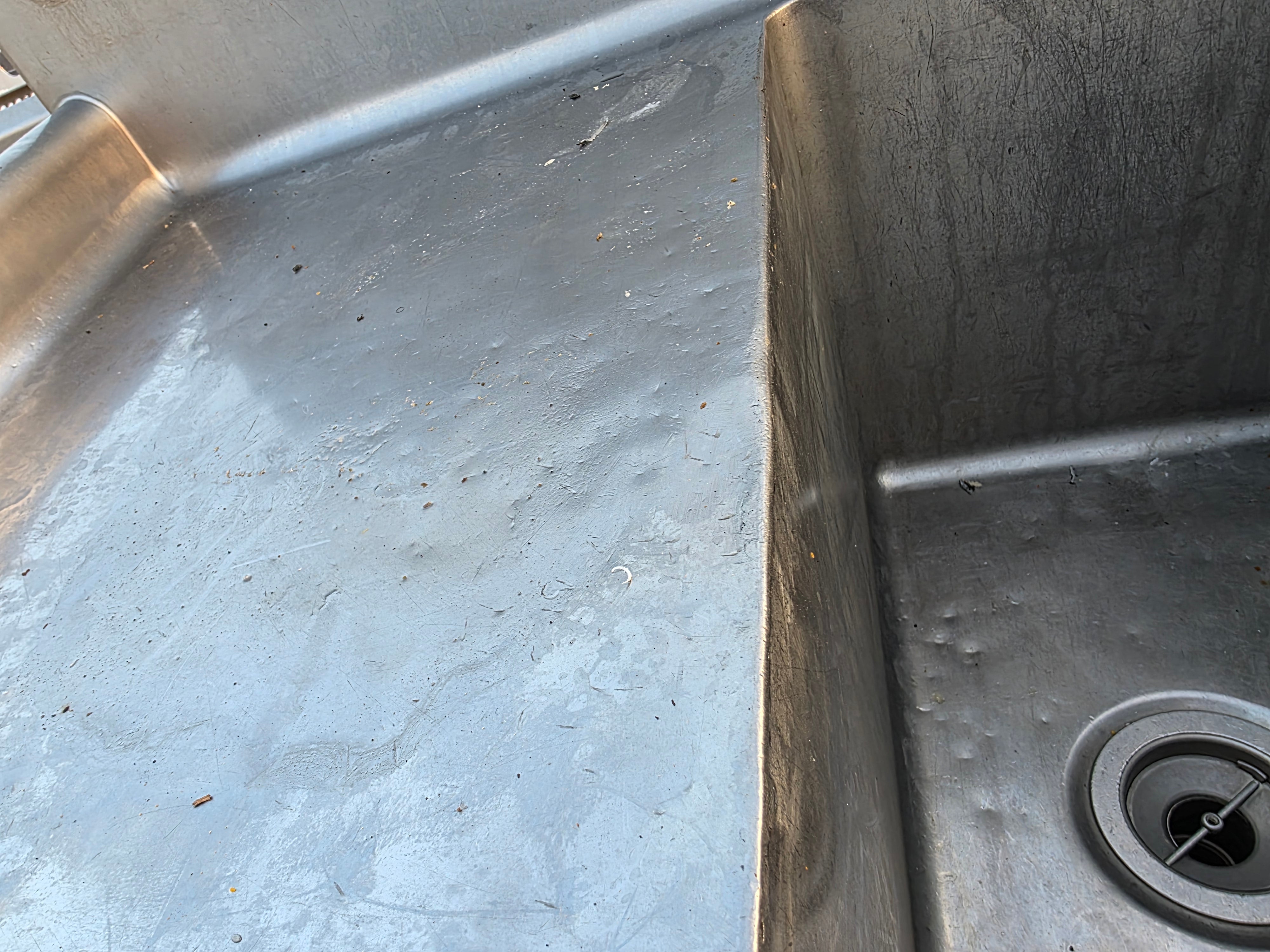 Used 108" Stainless Steel 4 Compartment Sink with Sprayers and Twist Drains - FG9 - SS403