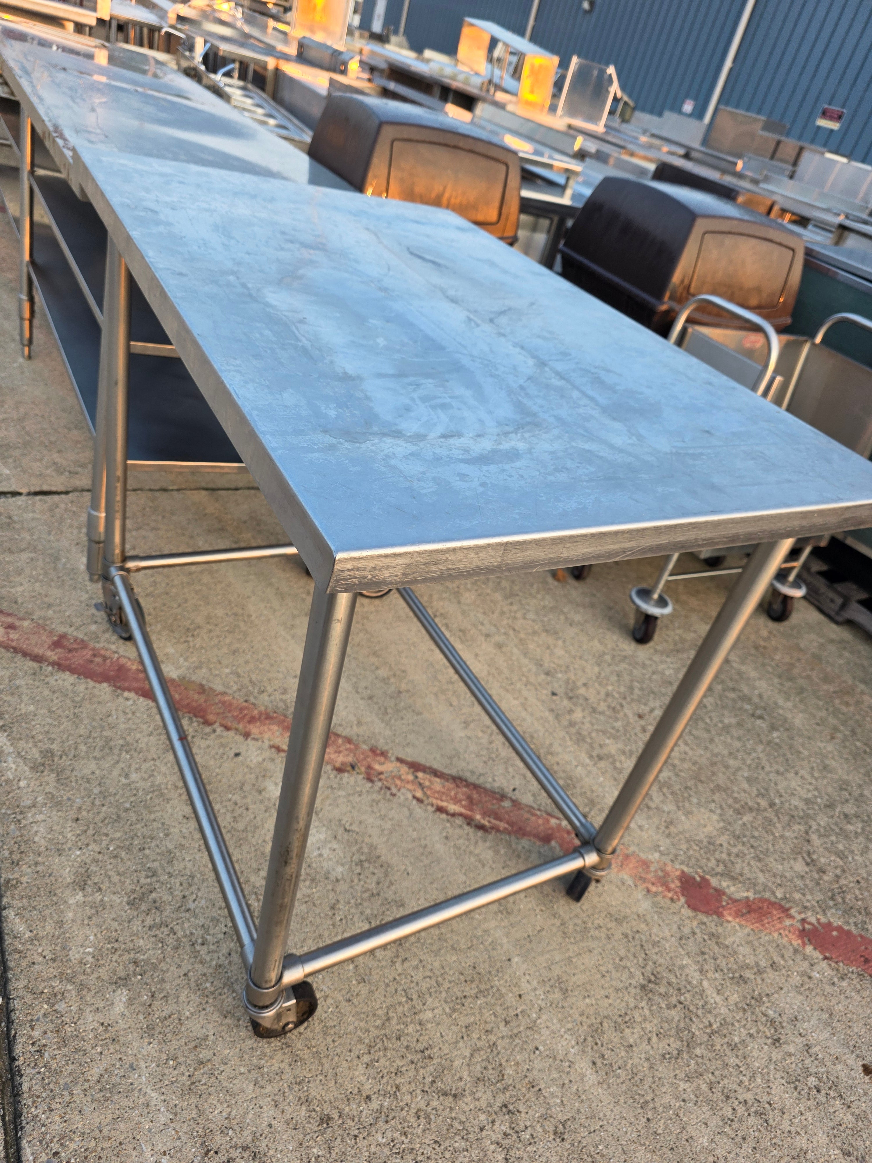 Used 48" 30" Stainless Steel Table with Casters - FG9 - SS405
