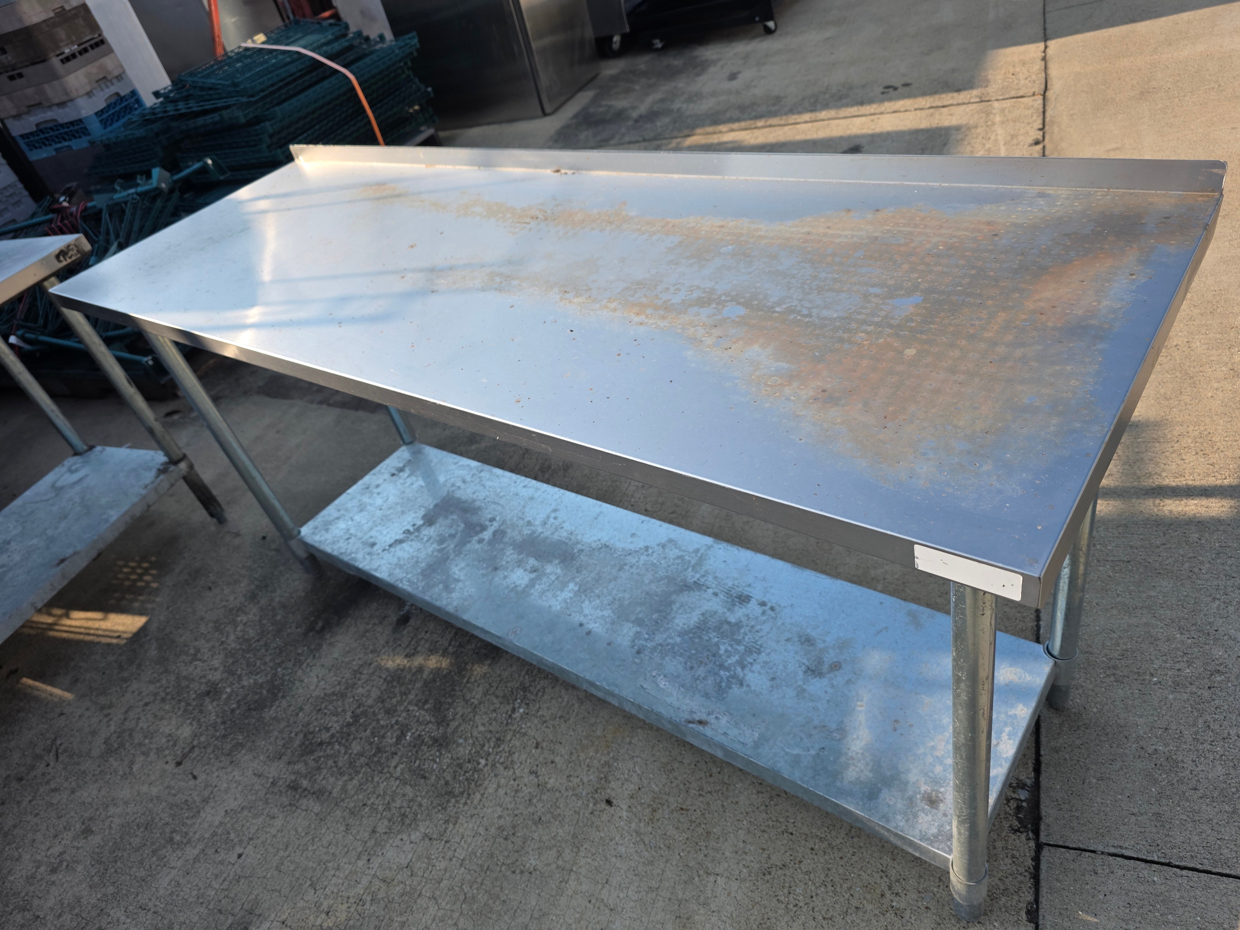 Used 72" x 24" Stainless Steel Table - SS409