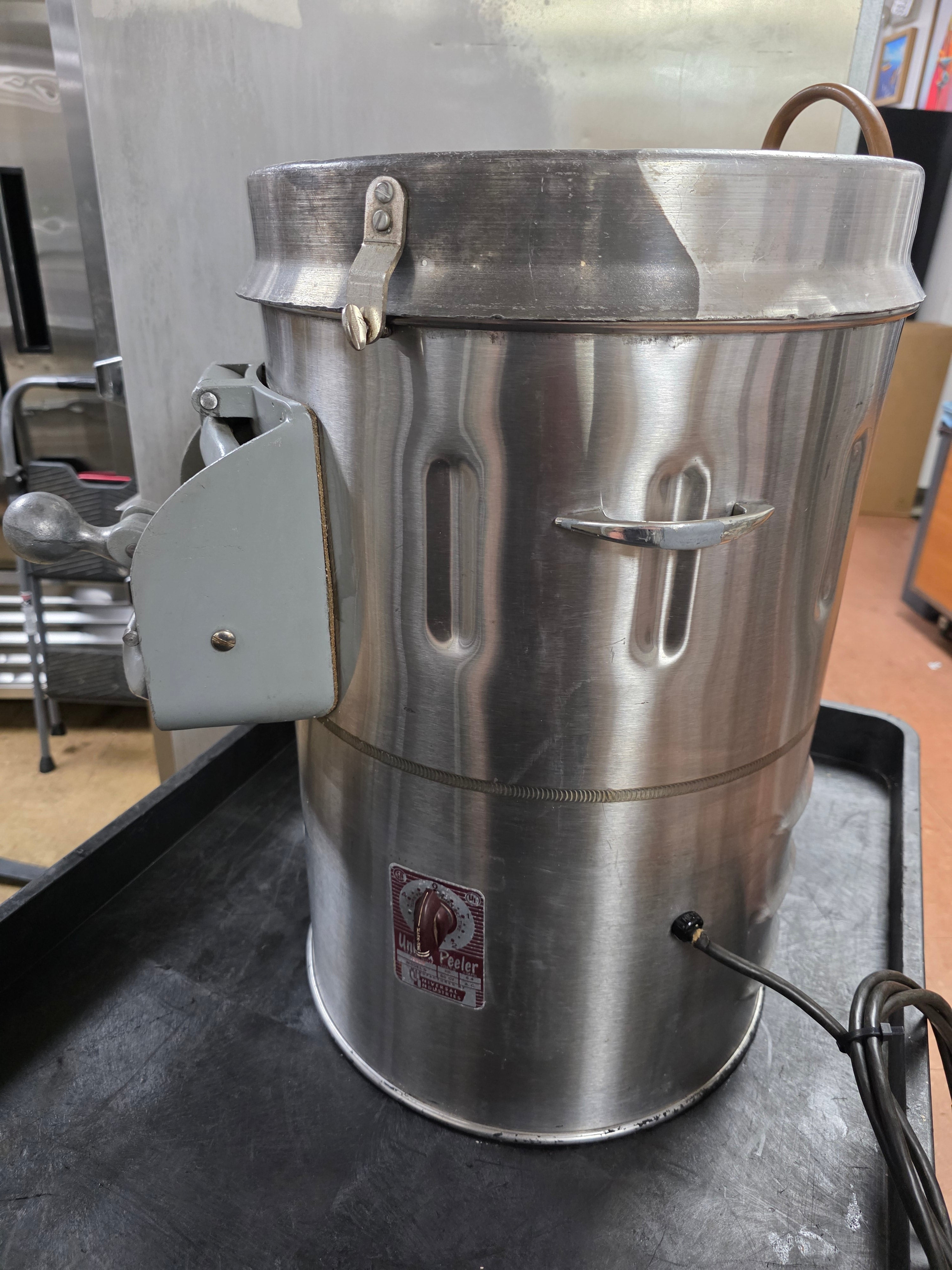 Used Univex Model G Potato Vegetable Peeler Electric Stainless Steel with Timer - SC
