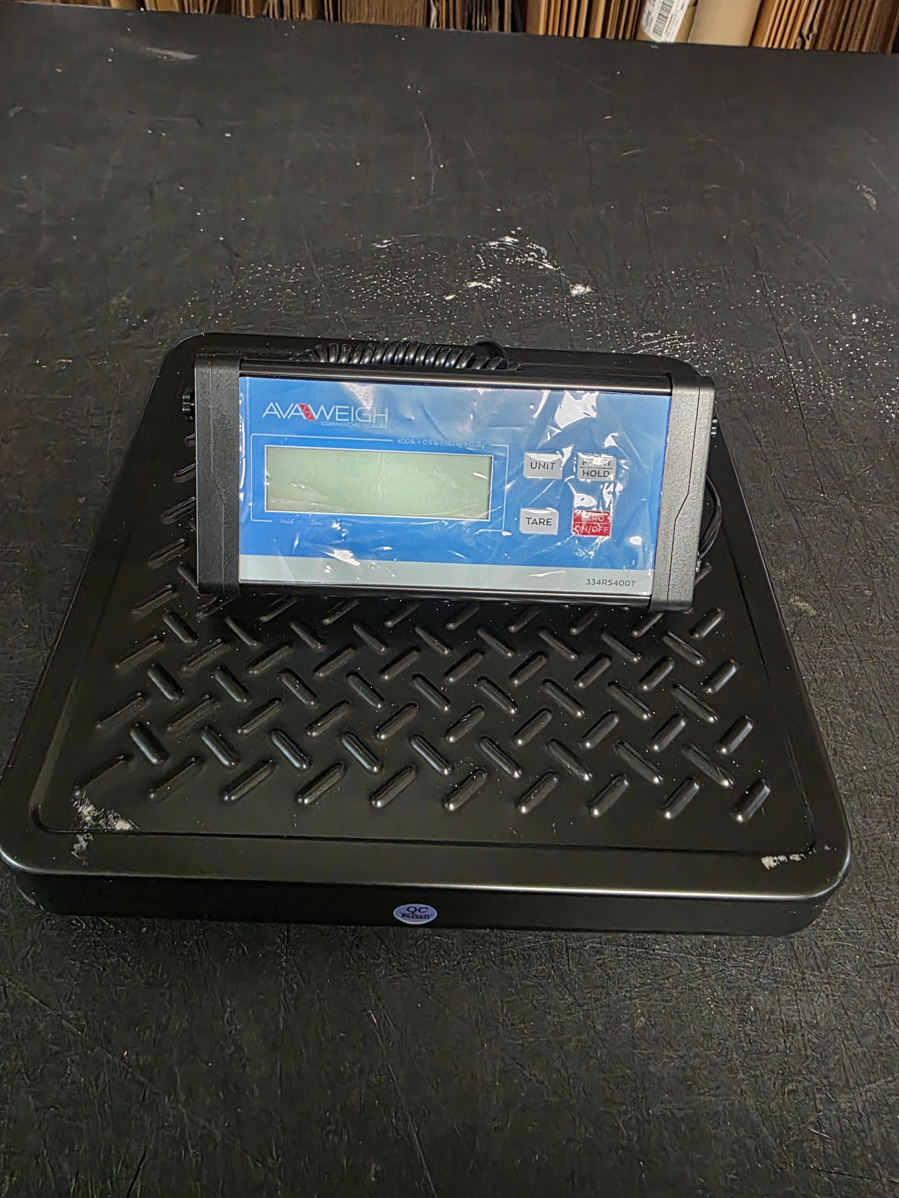 Used AVAWEIGH 334RS400T 400lb Digital Treaded Receiving Scale with Remote Display - FG9