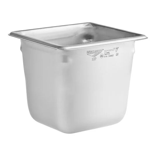 New Vollrath 30662 Super Pan V 1/6 Size 6" Deep  Stainless Steel Food Pan