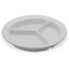 New Carlisle 4351602 Dallas Ware 9" White 3-Compartment Melamine Plate