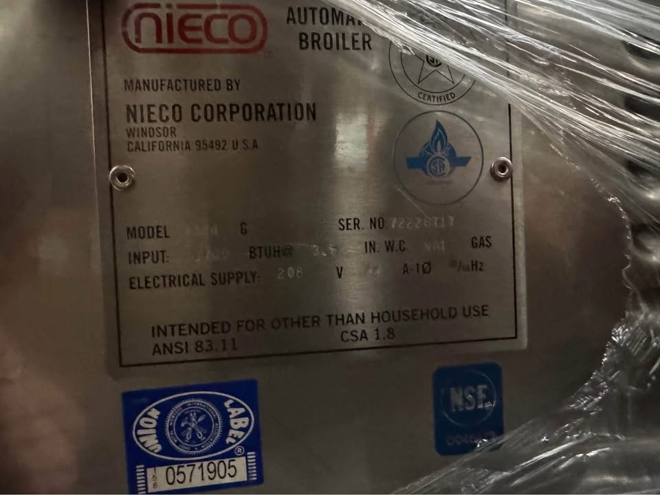 New Nieco MPB84 Commercial Stainless Automatic Gas Conveyor Broiler