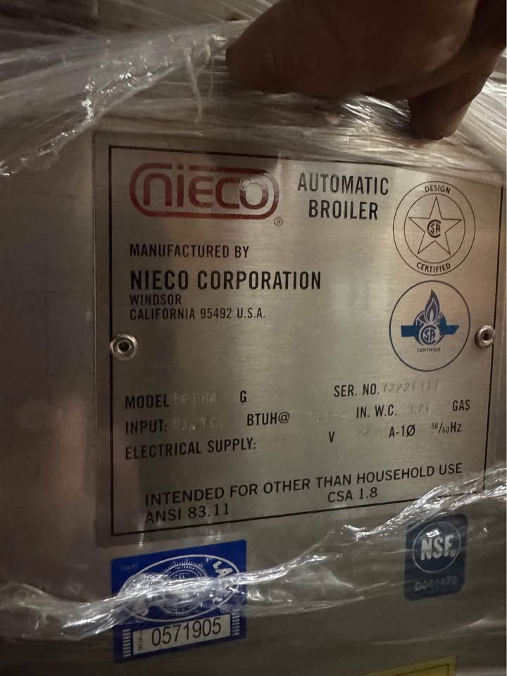 New Nieco MPB84 Commercial Stainless Automatic Gas Conveyor Broiler