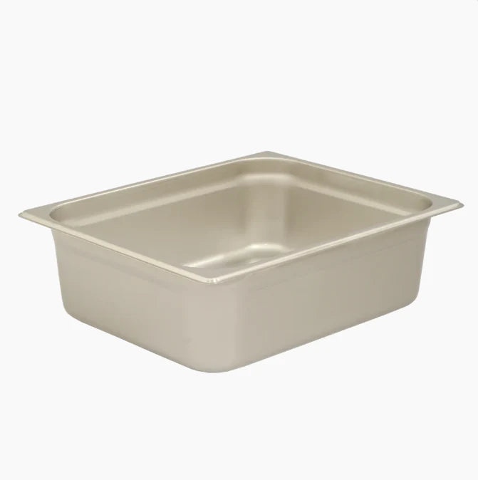 New Browne Steam Pan, Anti-Jam, 1/2 Size, HW, Deep - 4"/10cm, 7qt/6.6L, 22 gauge, Stainless, NSF (22124)