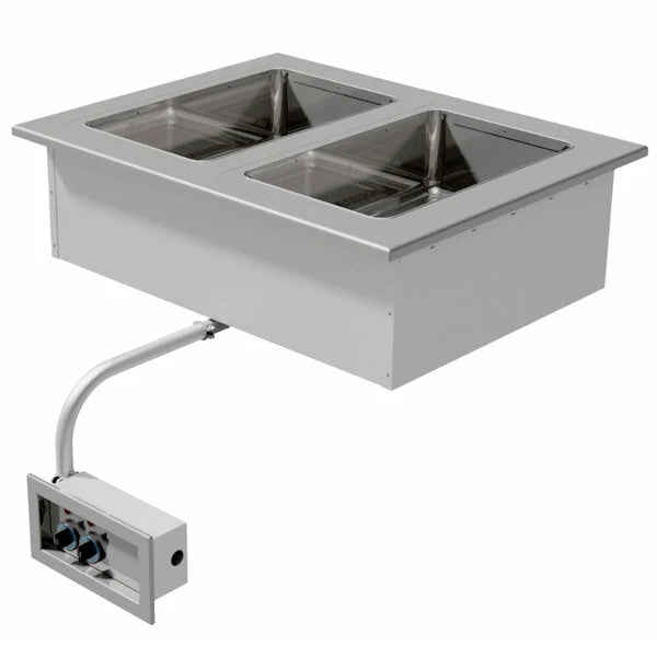 New Advance Tabco DISW-2-240 Stainless Two Well Drop-In Sealed Food Warmer - 208/240V