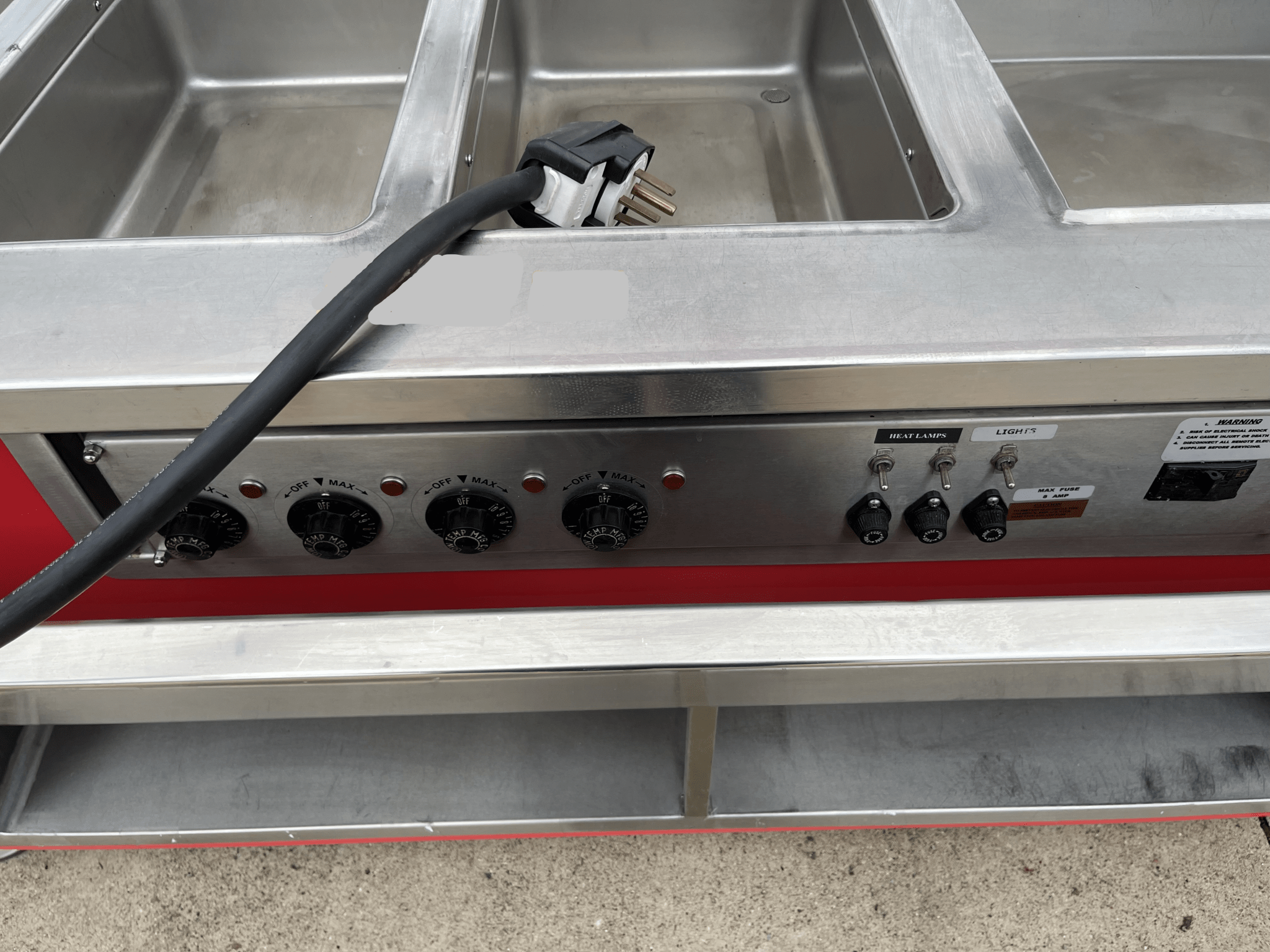 Used ColorPoint 74" Commercial Buffet 4 Open Well Steam Table Heated 220V - Falcon Restaurant Supply - 3