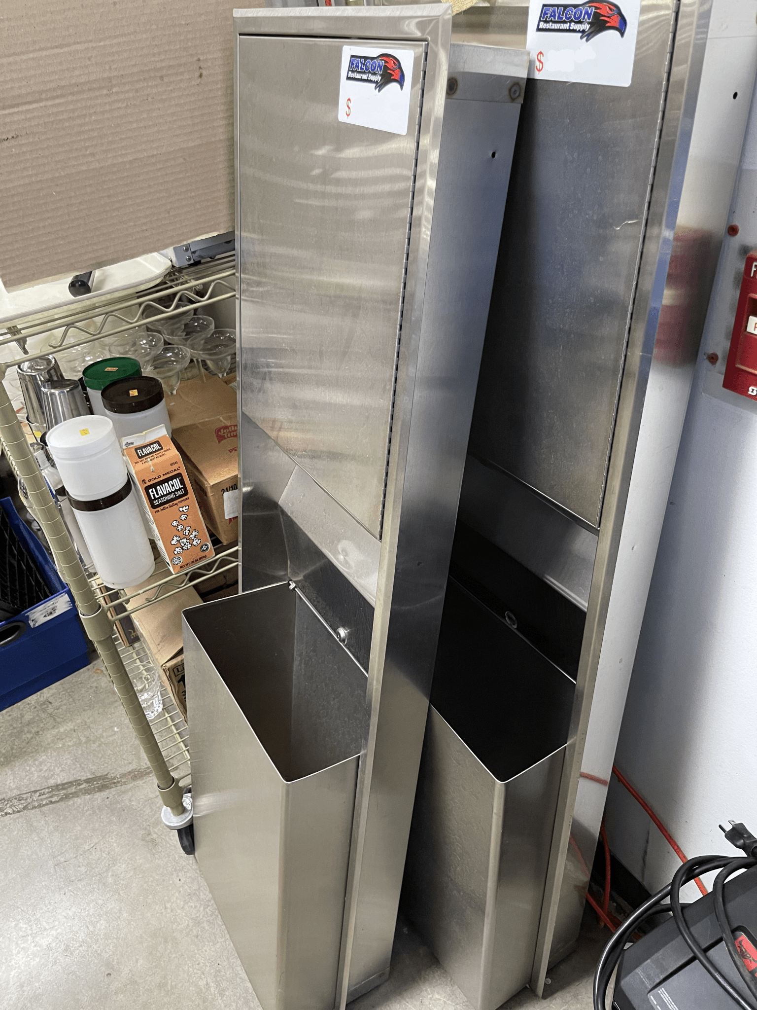 Used Bobrick ClassicSeries Recessed Convertible Folded Paper Towel Dispenser/Receptacle - Falcon Restaurant Supply - 2