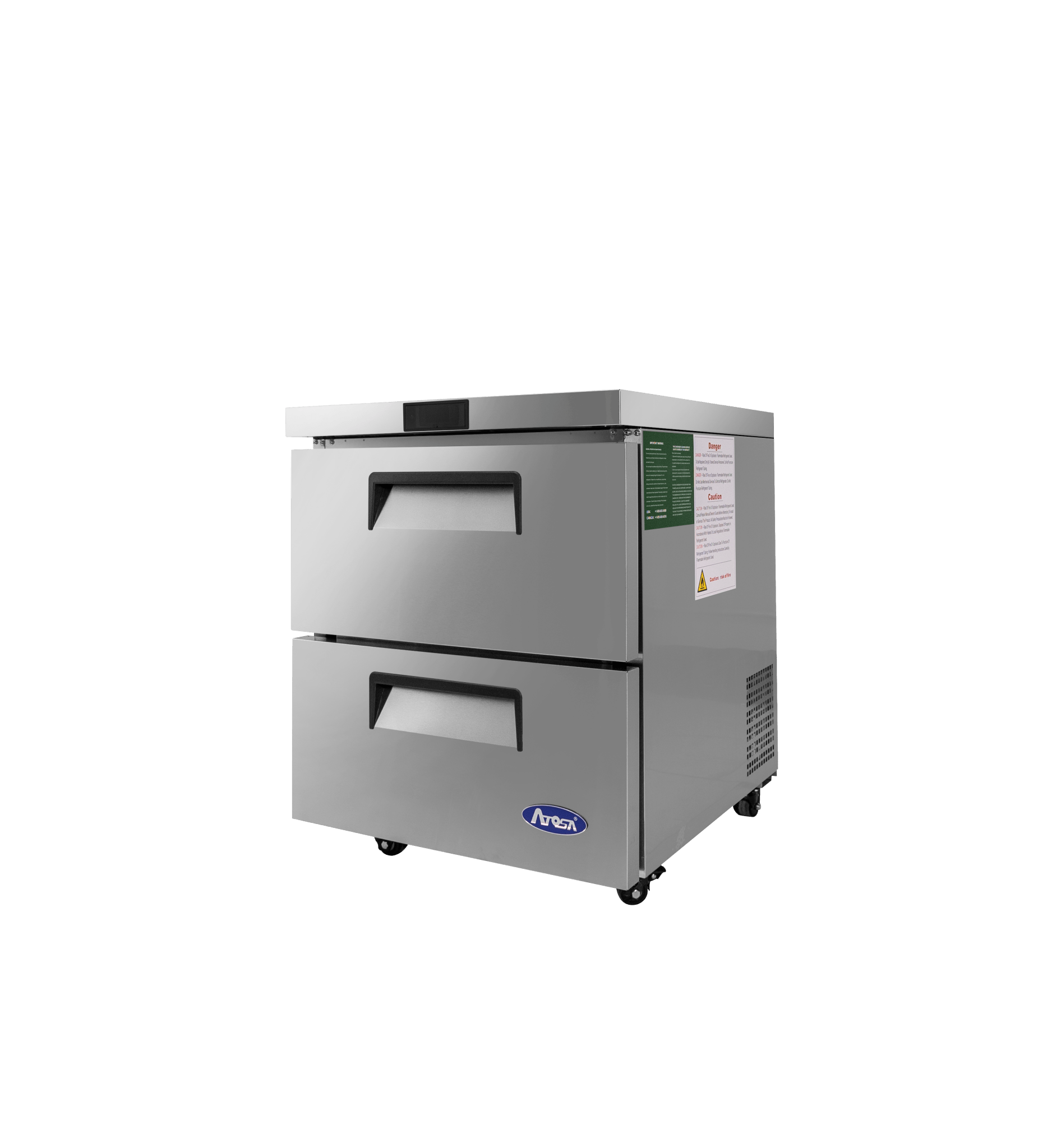 New Atosa MGF8420GR 27'' Two-Drawer Undercounter Freezer