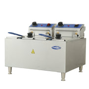 New Atosa ACEF - 32 32lb Electric Countertop Deep Fryer (Dual Tank) 240V - Falcon Restaurant Supply - 1