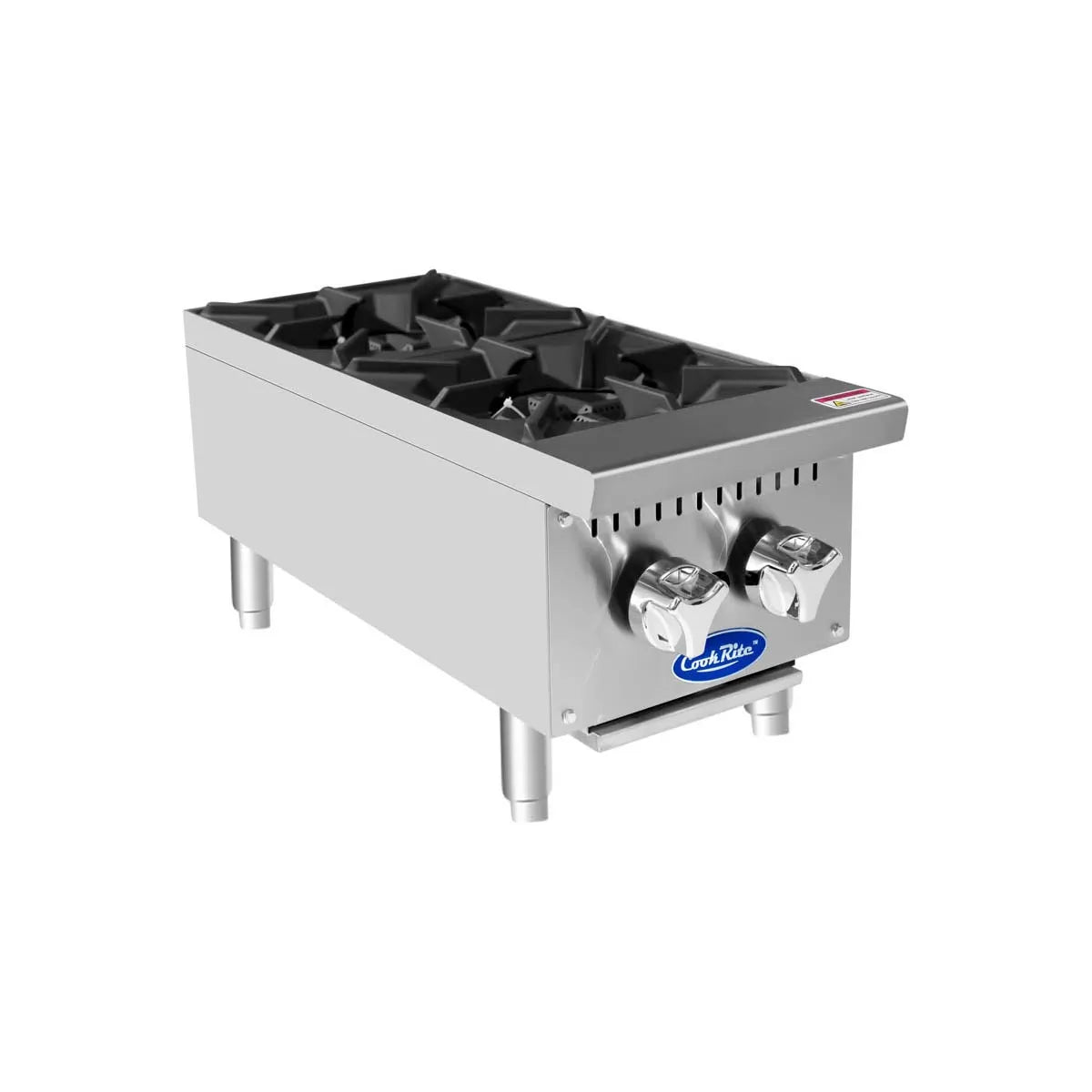 New Atosa ACHP-2 HD 12" Countertop Gas (2) Burner Hotplate with Total 64,000 BTU