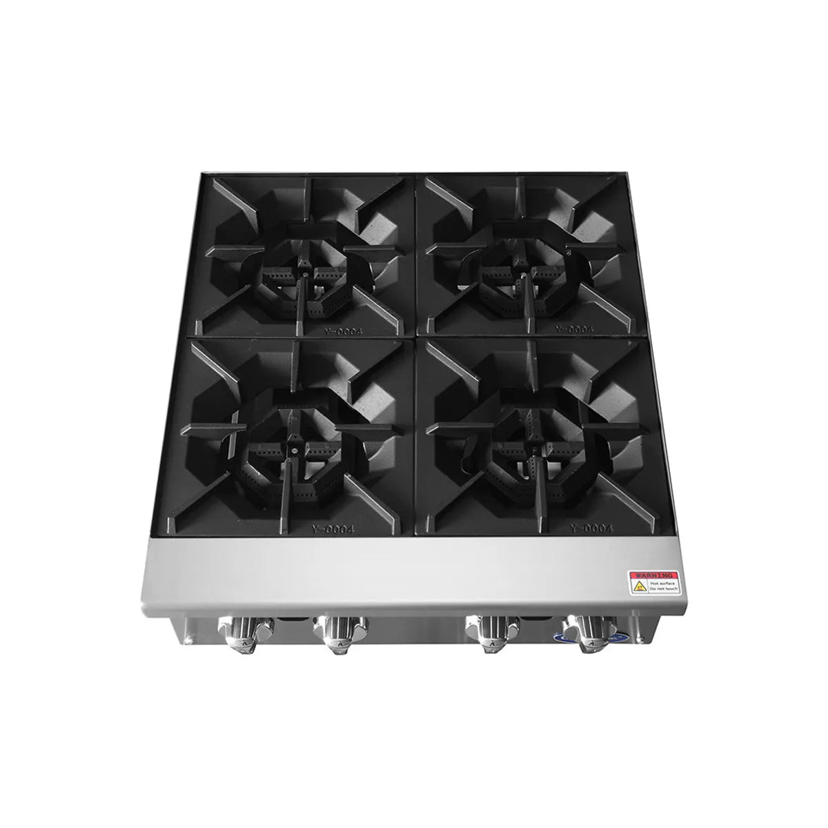 New Atosa ACHP-4 HD 24" Countertop Gas (4) Burner Hotplate with Total 128,000 BTU