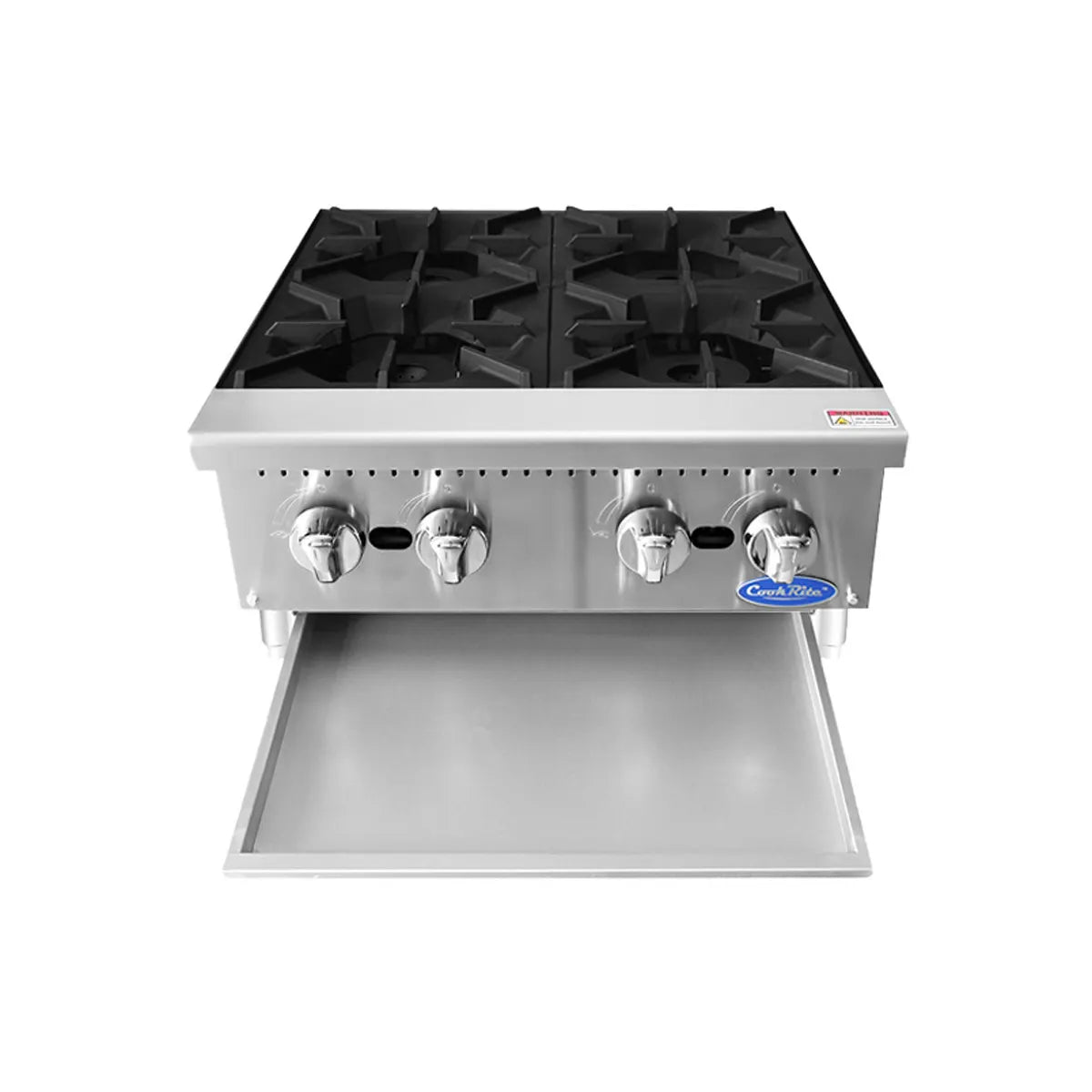 New Atosa ACHP-4 HD 24" Countertop Gas (4) Burner Hotplate with Total 128,000 BTU