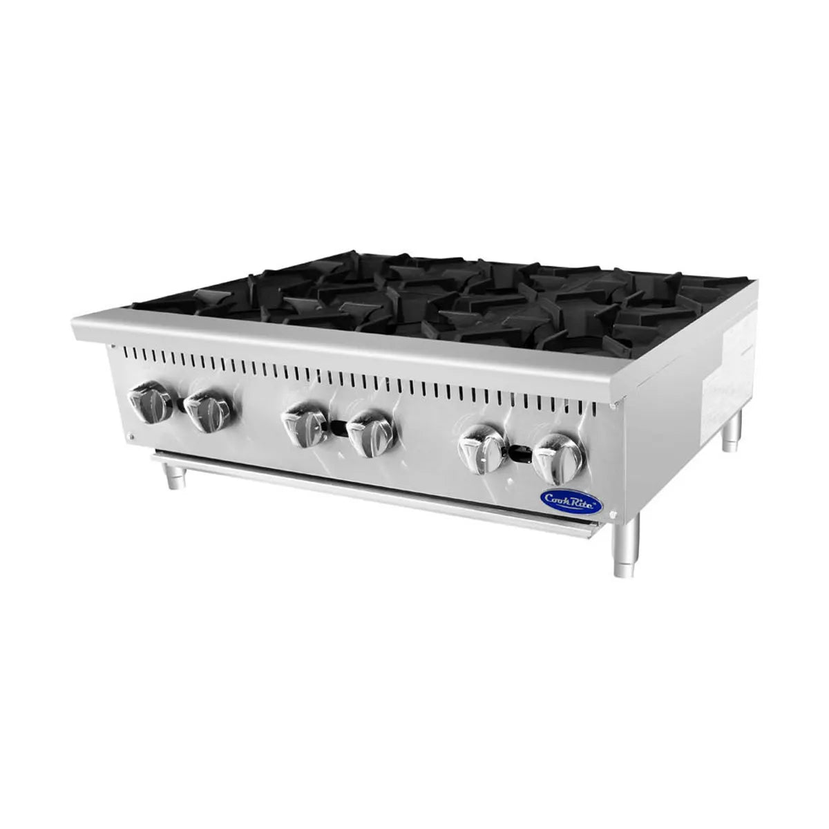 New Atosa ACHP-6 HD 36" Countertop Gas (6) Burner Hotplate with Total 192,000 BTU