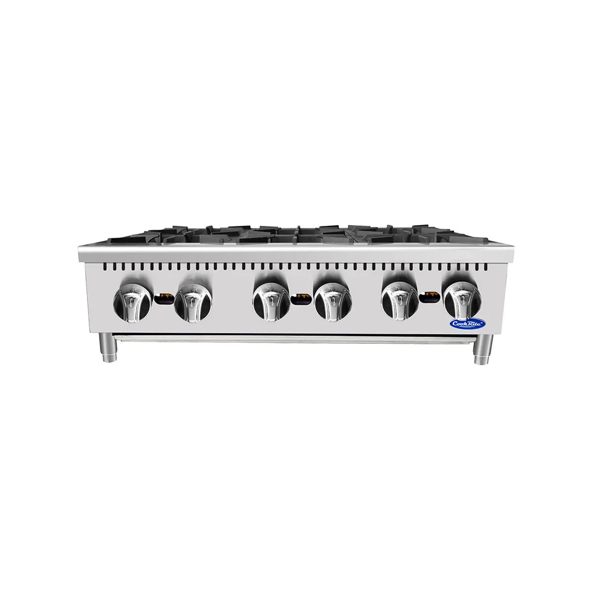 New Atosa ACHP-6 HD 36" Countertop Gas (6) Burner Hotplate with Total 192,000 BTU