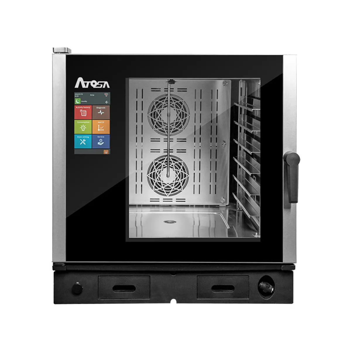 New Atosa AEC-0621E Smart Touch Electric Combi Oven, Fits 6 Full-Size Pans