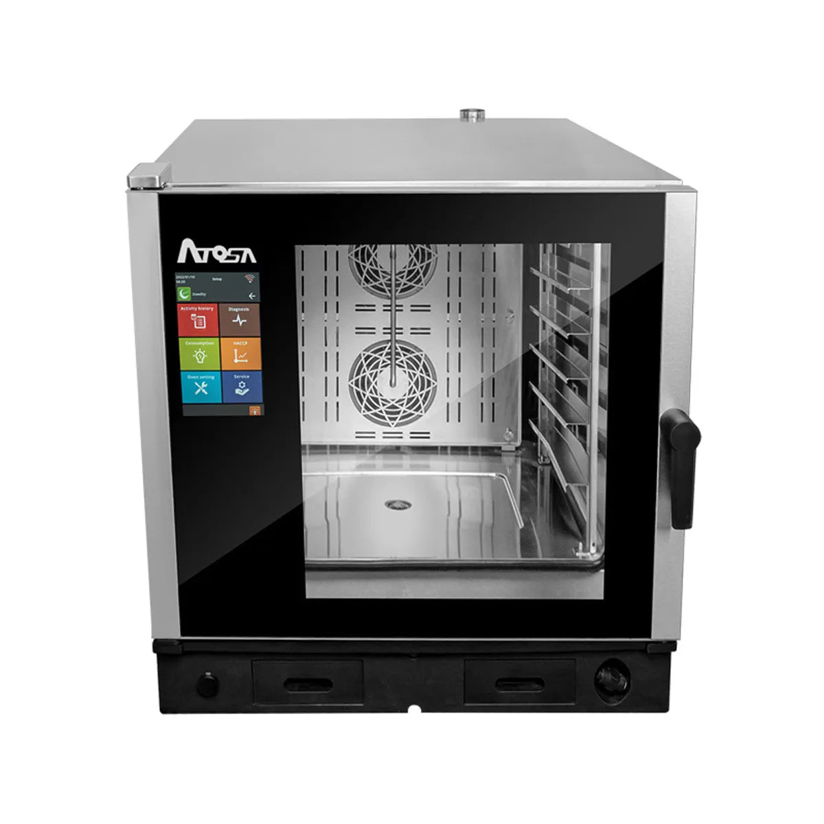 New Atosa AEC - 0621E Smart Touch Electric Combi Oven, Fits 6 Full - Size Pans - Falcon Restaurant Supply - 5