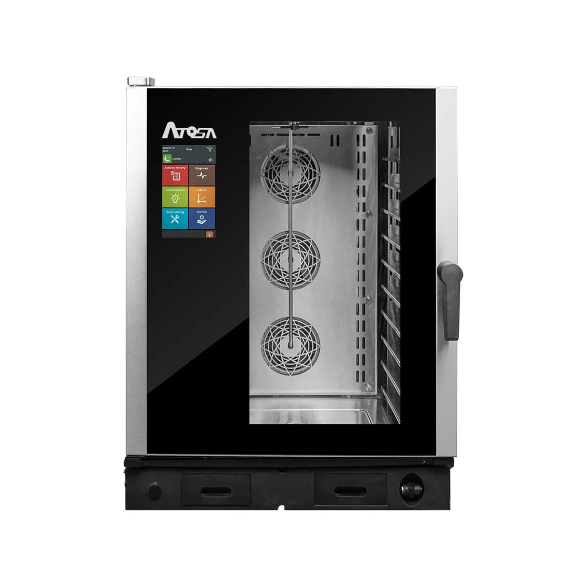 New Atosa AEC-1021E Smart Touch Electric Combi Oven, Fits 10 Full-Size Pans