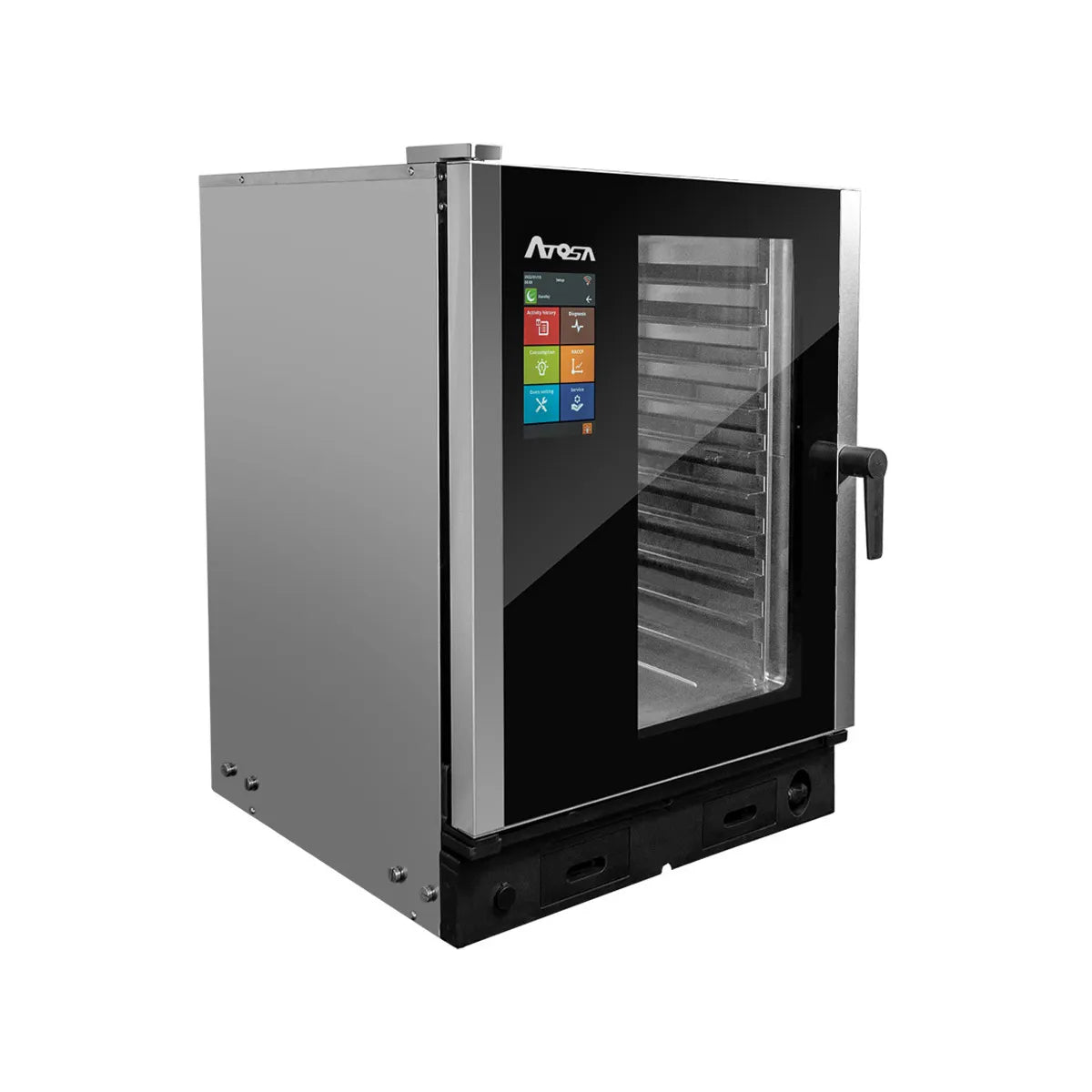 New Atosa AEC - 1021E Smart Touch Electric Combi Oven, Fits 10 Full - Size Pans - Falcon Restaurant Supply - 3