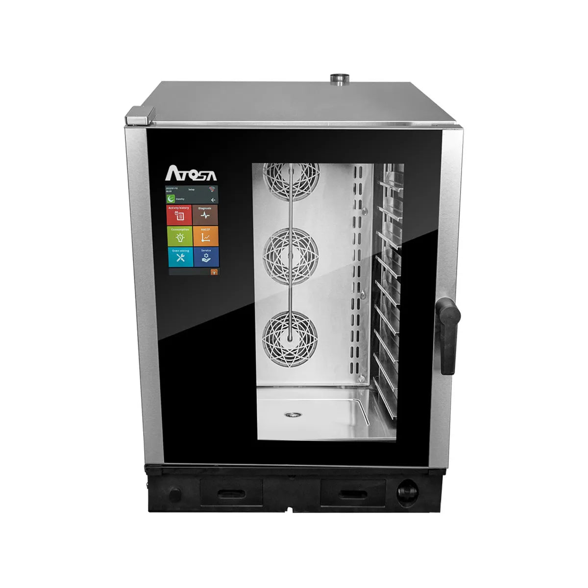 New Atosa AEC - 1021E Smart Touch Electric Combi Oven, Fits 10 Full - Size Pans - Falcon Restaurant Supply - 5