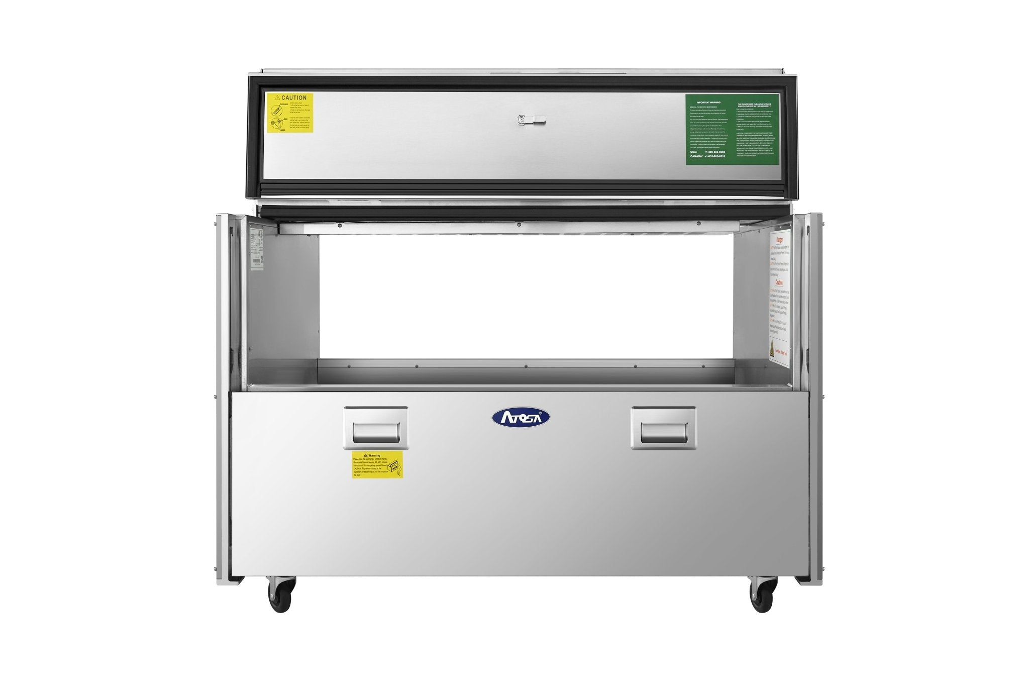 New Atosa AMC - 4902 49" Forced Air Milk Cooler - Double Access - Falcon Restaurant Supply - 3