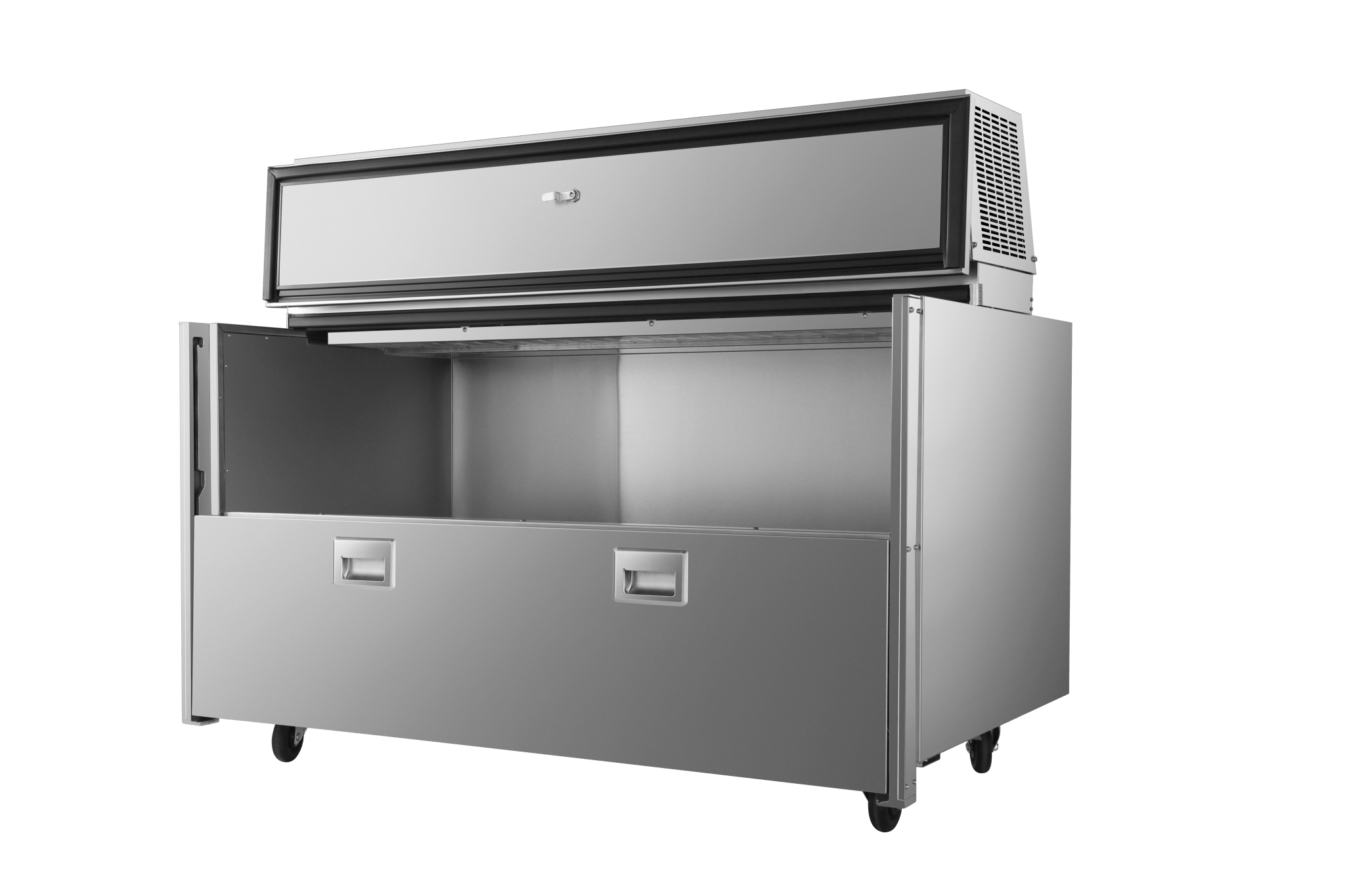 New Atosa AMC - 5801 58" Forced Air Milk Cooler - Single Access - Falcon Restaurant Supply - 1