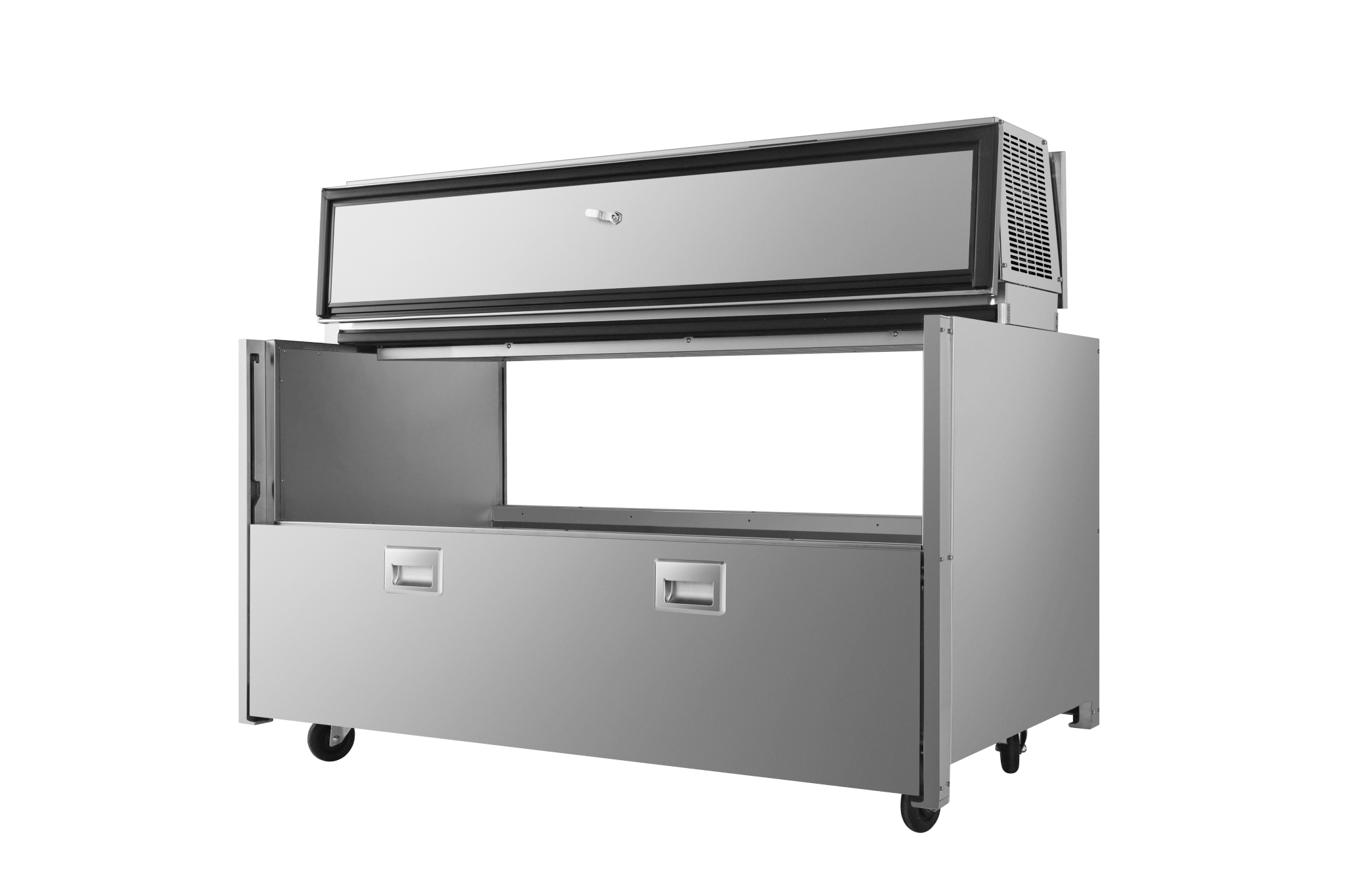 New Atosa AMC - 5802 58" Forced Air Milk Cooler - Double Access - Falcon Restaurant Supply - 1