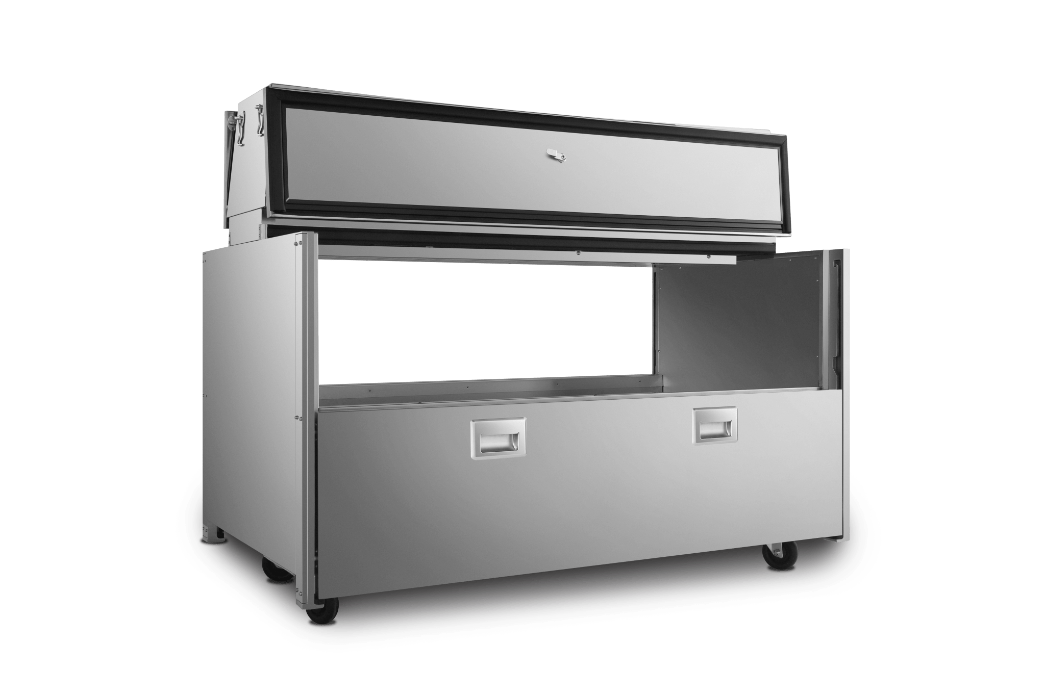 New Atosa AMC - 5802 58" Forced Air Milk Cooler - Double Access - Falcon Restaurant Supply - 2