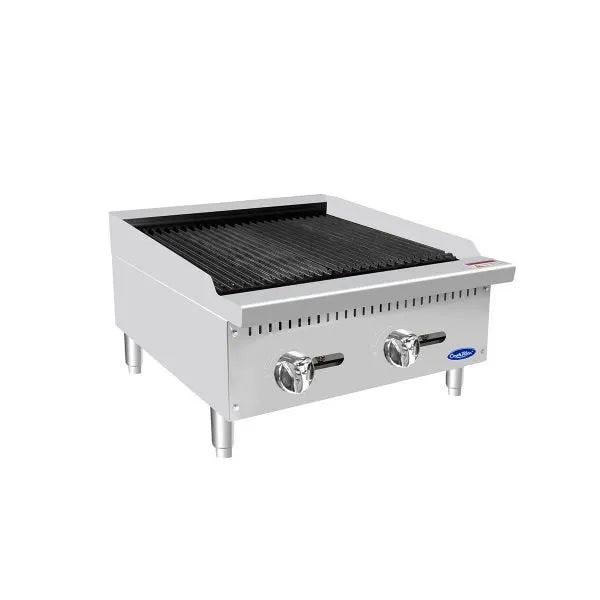New Atosa ATCB-24 HD 24" Countertop Gas Char-rock Broiler with Total 70,000 B.T.U.