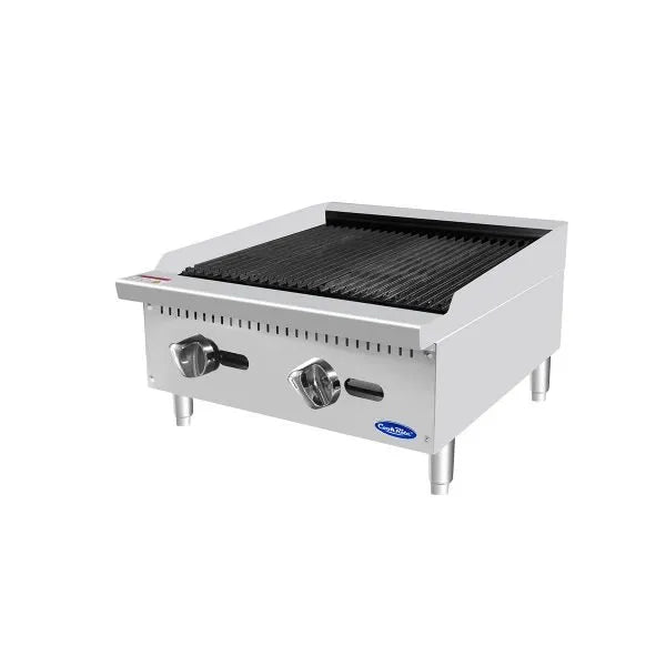 New Atosa ATCB-24 HD 24" Countertop Gas Char-rock Broiler with Total 70,000 B.T.U.